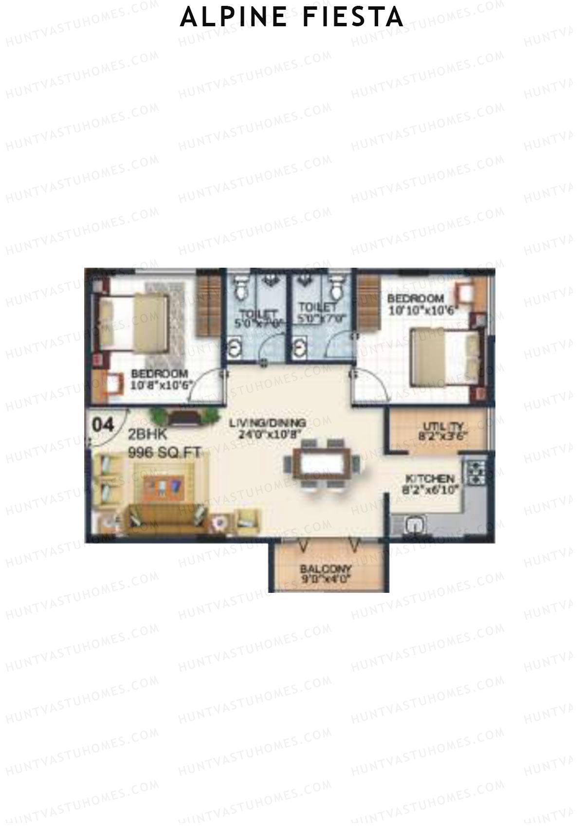 Alpine Fiesta Geluk Unit 4 Floor Plan