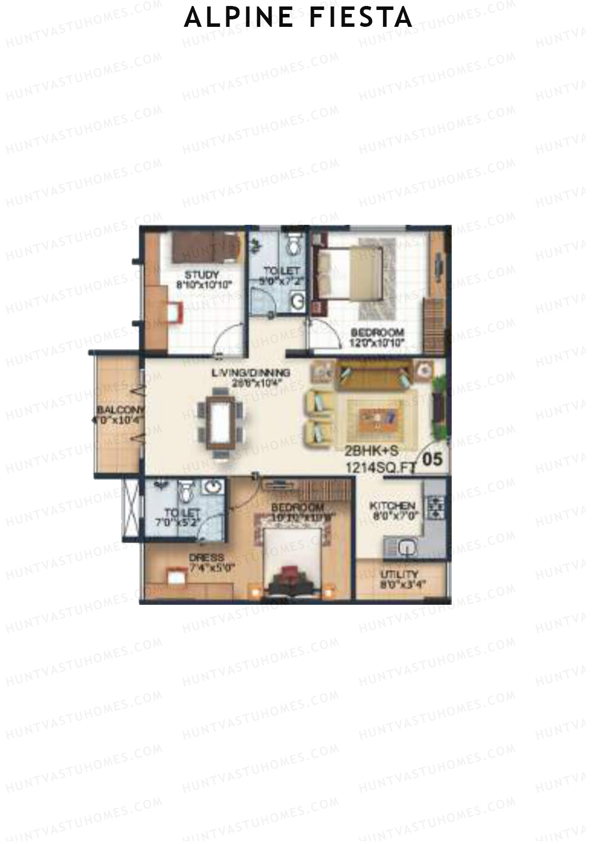 Alpine Fiesta Geluk Unit 5 Floor Plan
