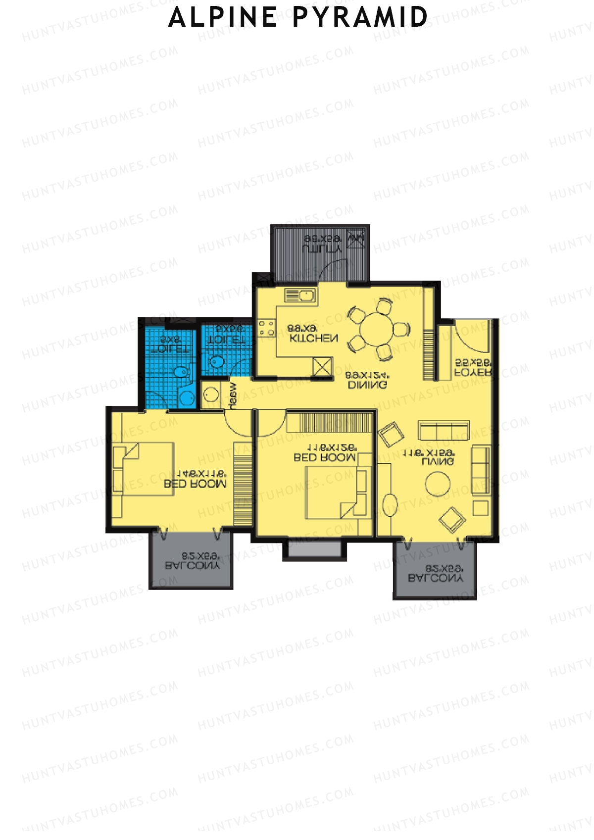 Alpine Pyramid Block Freesia Unit 2 (Type C) Floor Plan