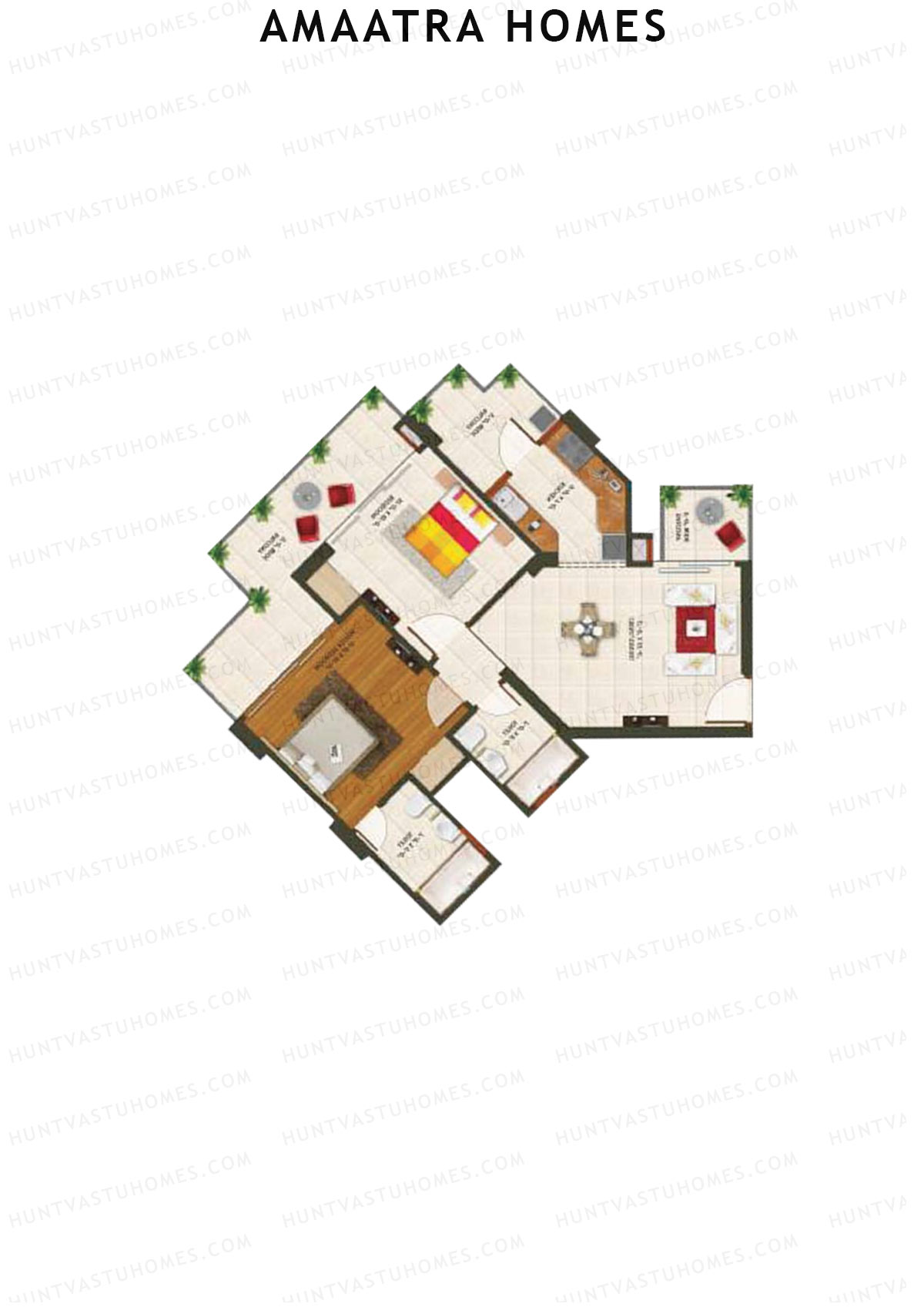 Amaatra Homes Tower E Unit 2 (Type G2) Floor Plan