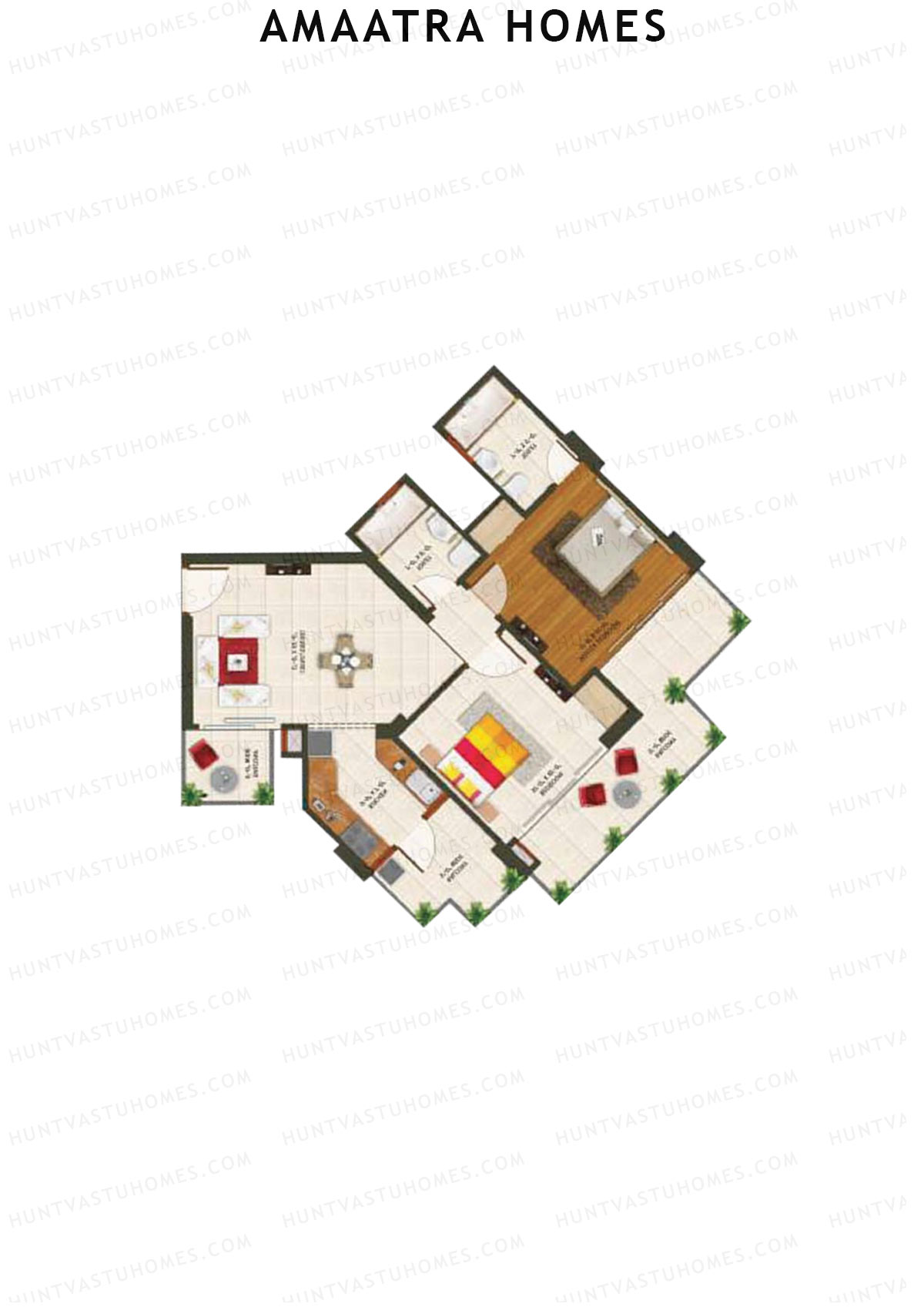 Amaatra Homes Tower G Unit 2 (Type G2) Floor Plan