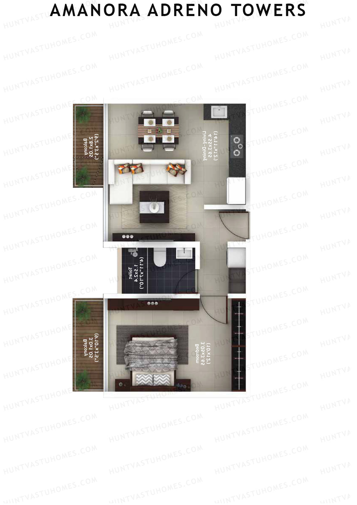 Amanora Adreno Towers Tower 40 Unit 5 Floor Plan