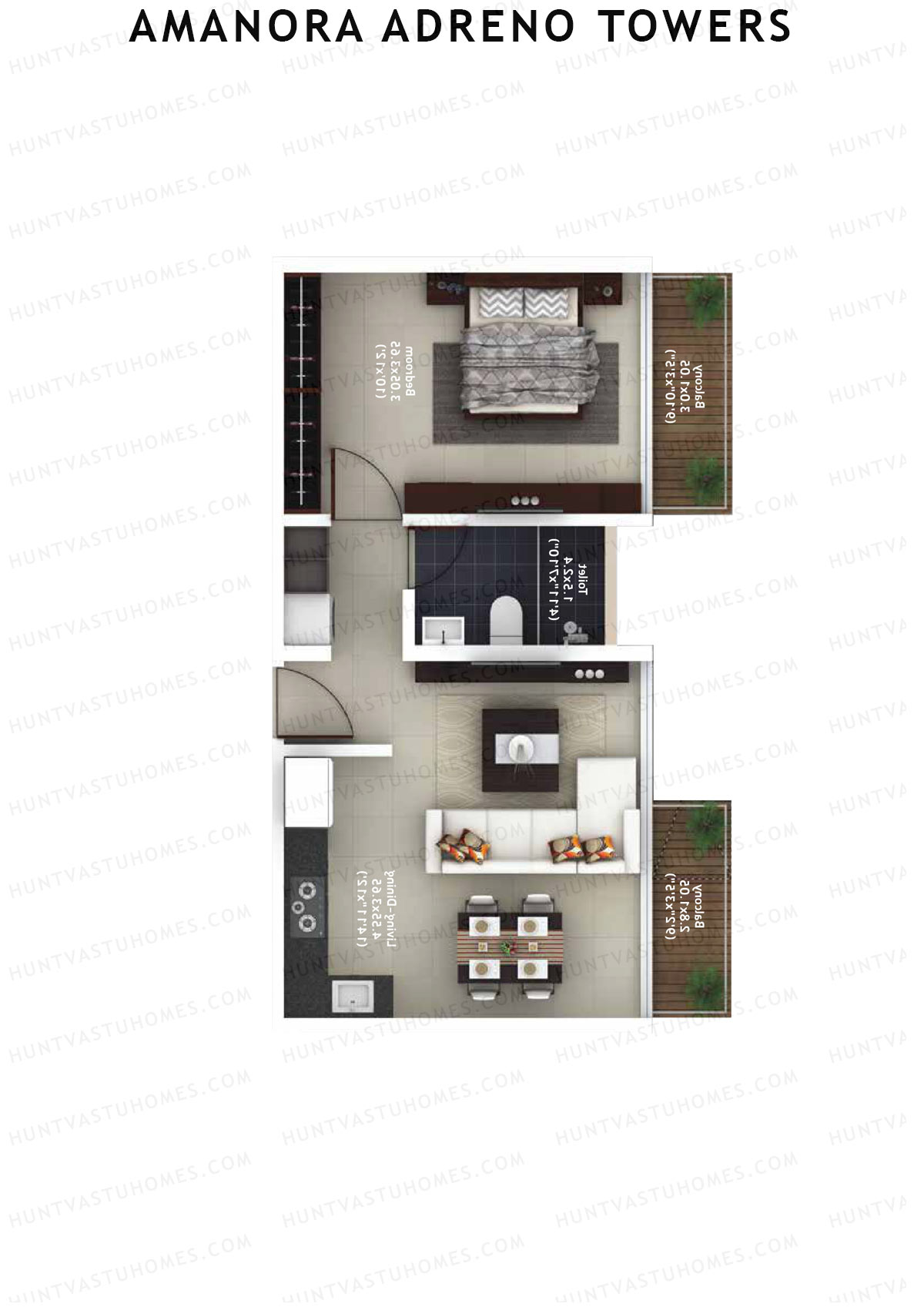 Amanora Adreno Towers Tower 41 Unit 5 Floor Plan