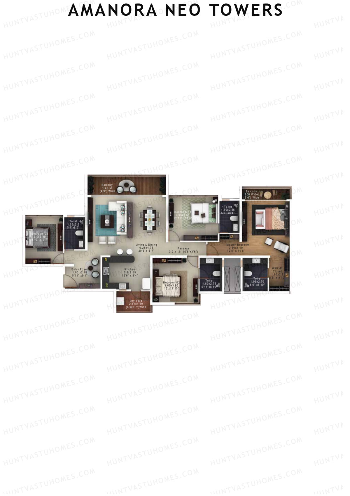 Amanora Neo Towers Tower 94 Unit 20 Floor Plan