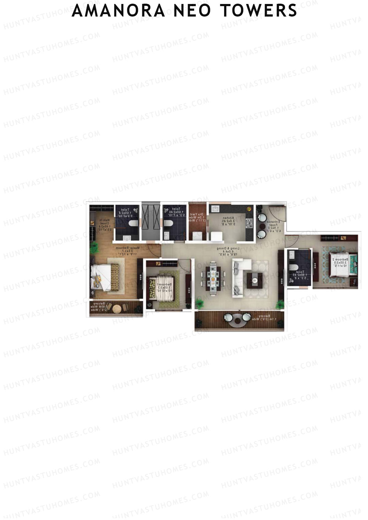 Amanora Neo Towers Tower 94 Unit 4 Floor Plan