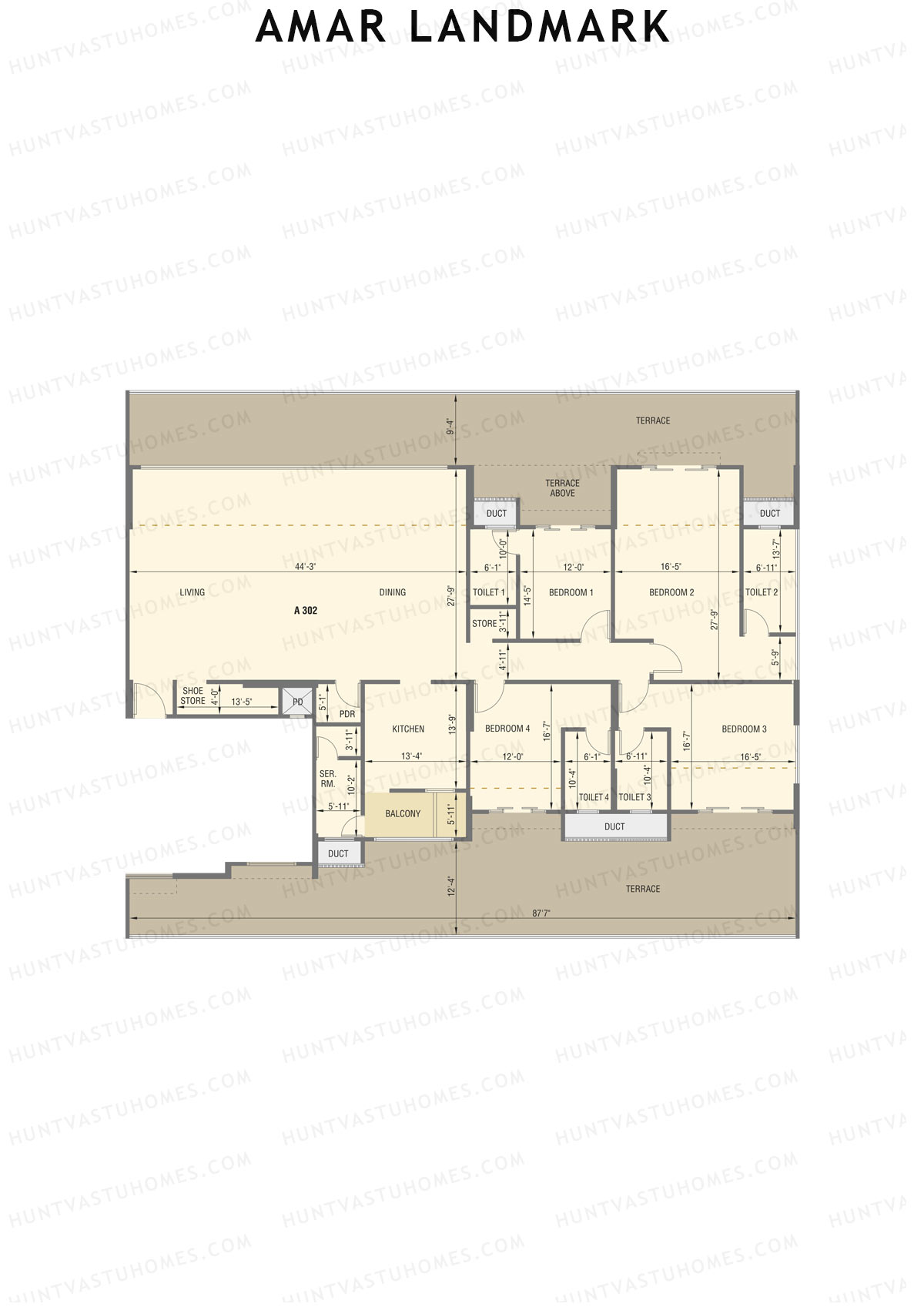 Amar Landmark Tower A Unit 2 Floor Plan