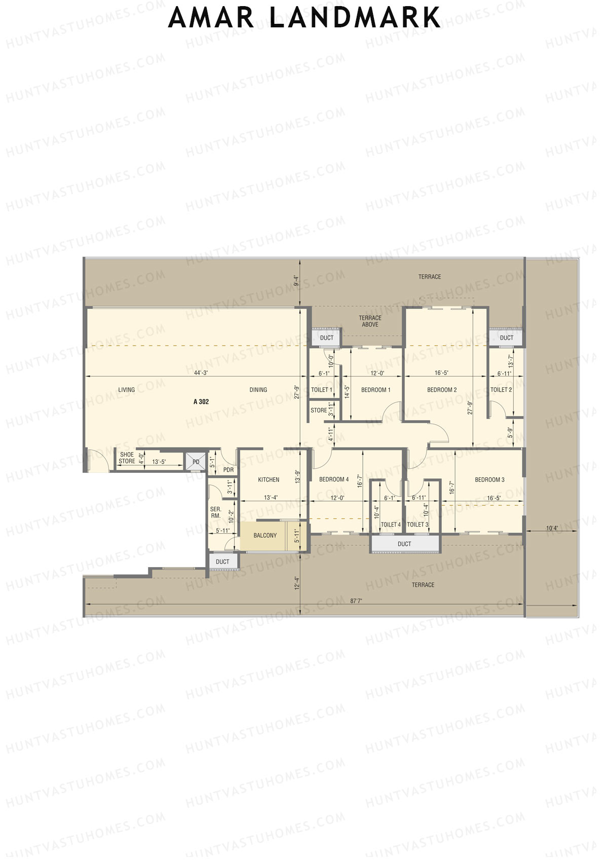 Amar Landmark Tower B Unit 2 Floor Plan