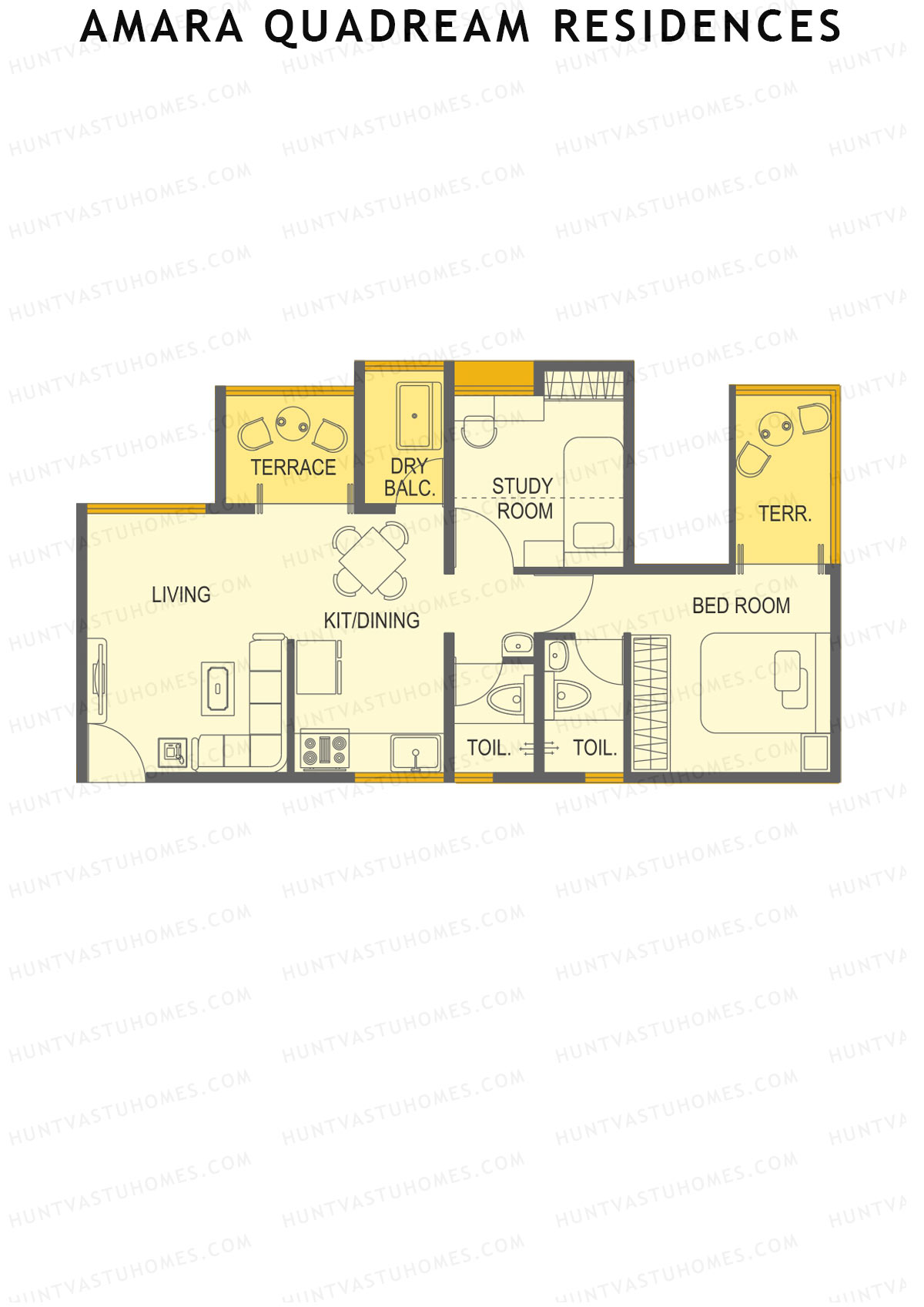 Amara Quadream Residences Wing C Unit 2 Floor Plan
