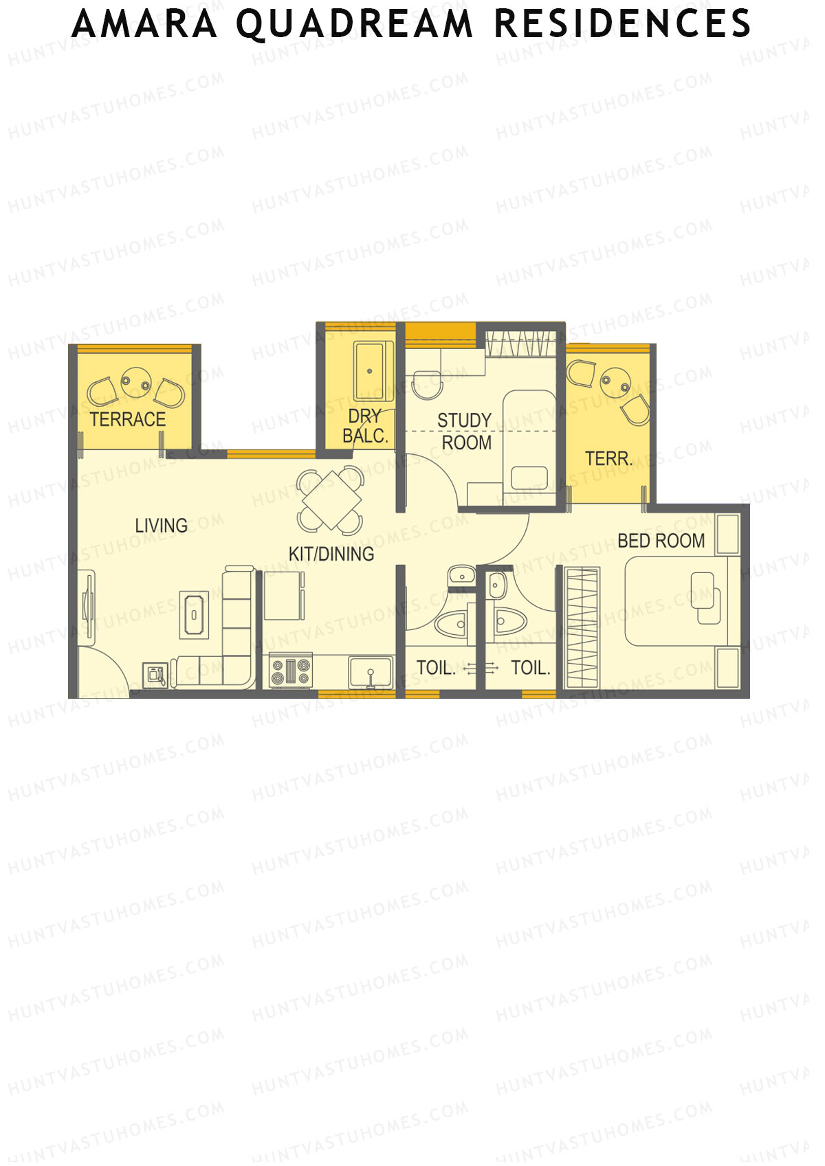 Amara Quadream Residences Wing C Unit 2 Floor Plan