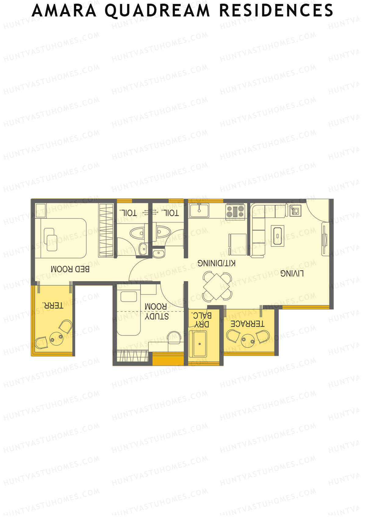 Amara Quadream Residences Wing C Unit 4 Floor Plan