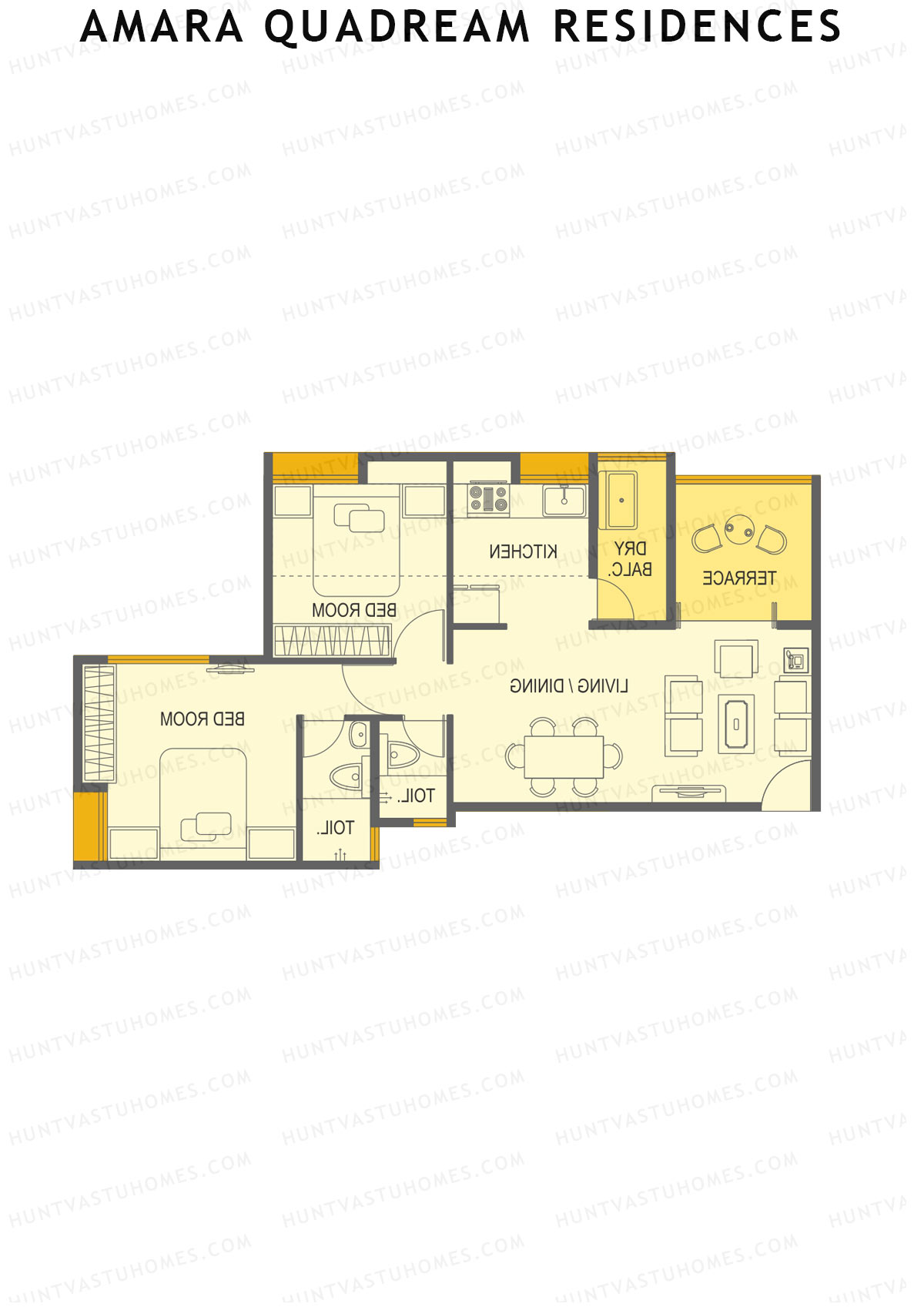 Amara Quadream Residences Wing D Unit 1 Floor Plan