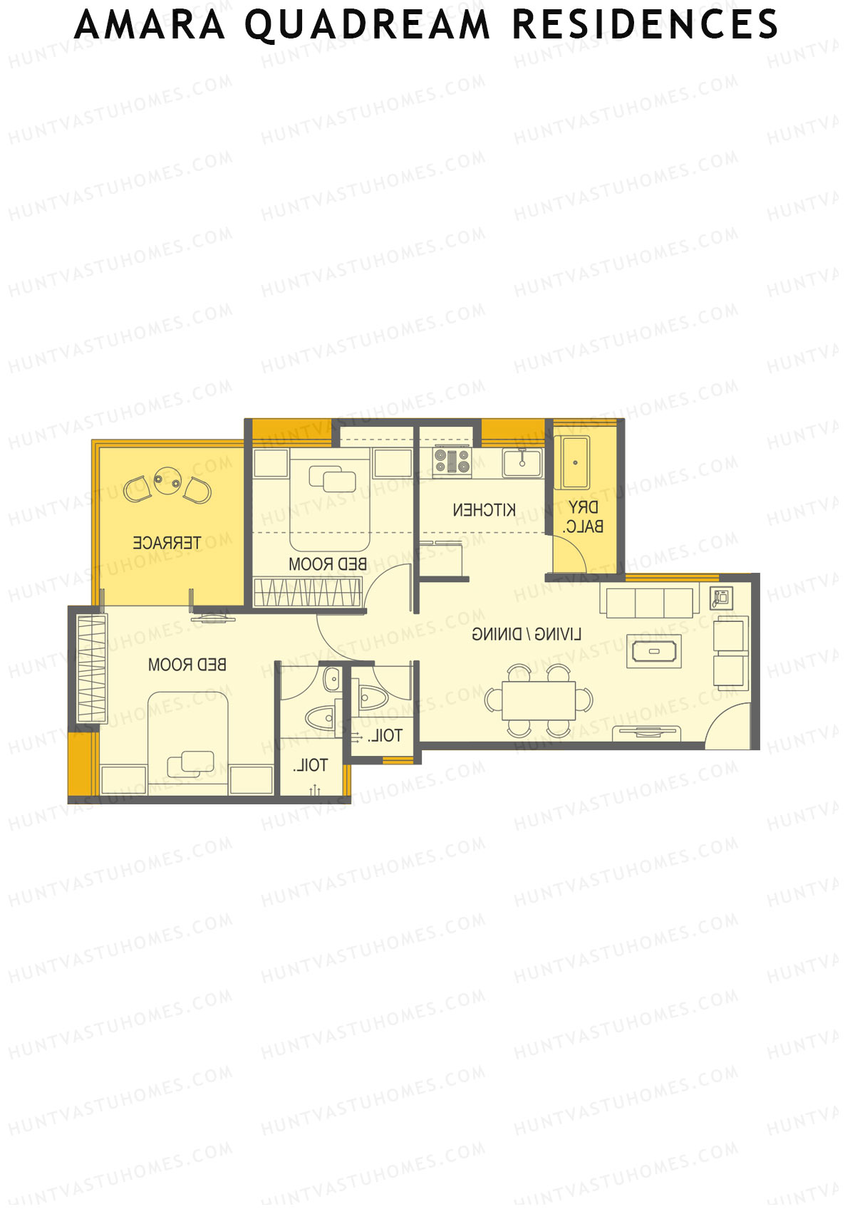 Amara Quadream Residences Wing D Unit 1 Floor Plan