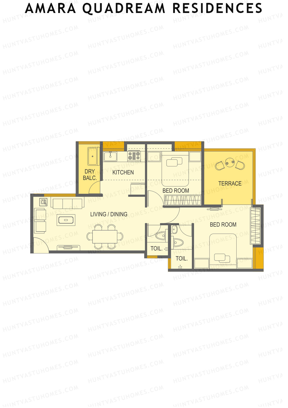 Amara Quadream Residences Wing D Unit 2 Floor Plan
