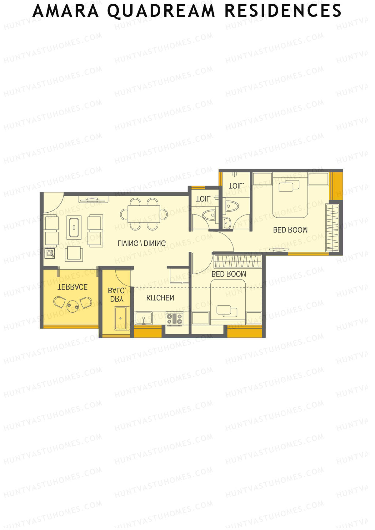 Amara Quadream Residences Wing D Unit 3 Floor Plan