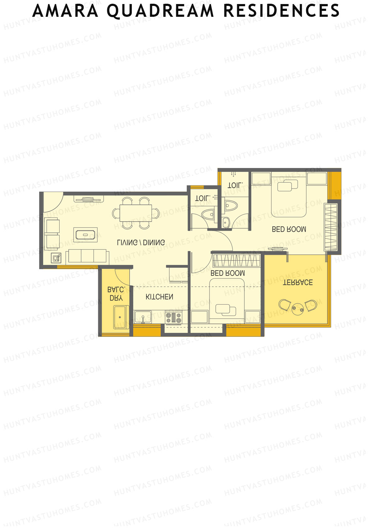 Amara Quadream Residences Wing D Unit 3 Floor Plan