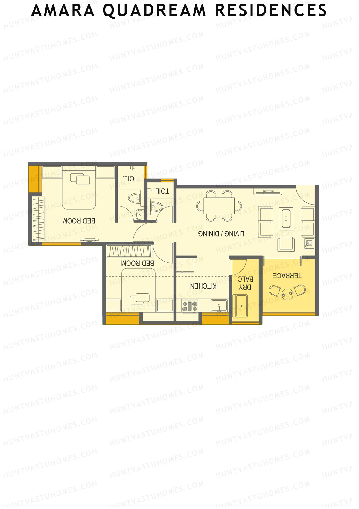 Amara Quadream Residences Wing D Unit 4 Floor Plan