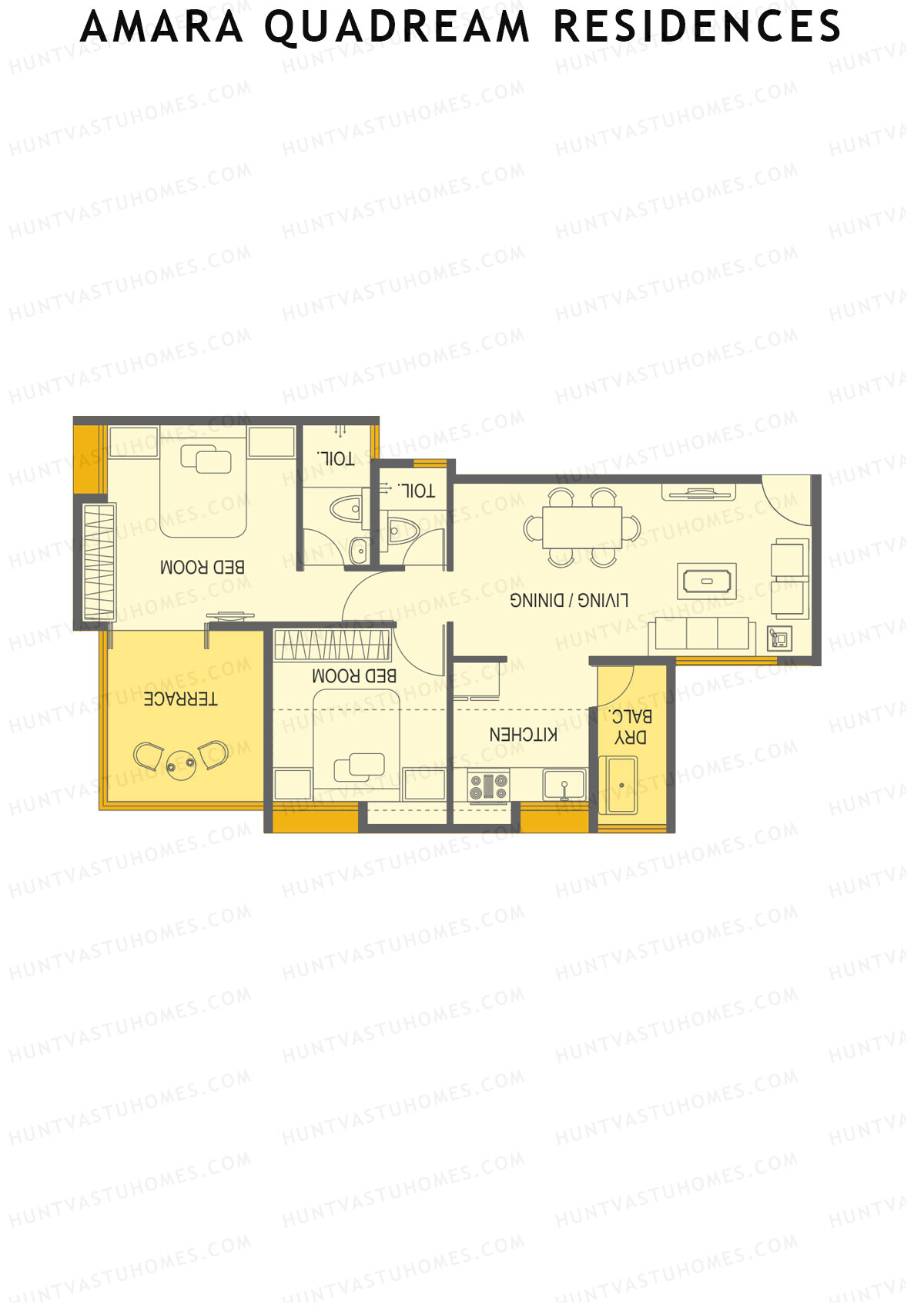 Amara Quadream Residences Wing D Unit 4 Floor Plan
