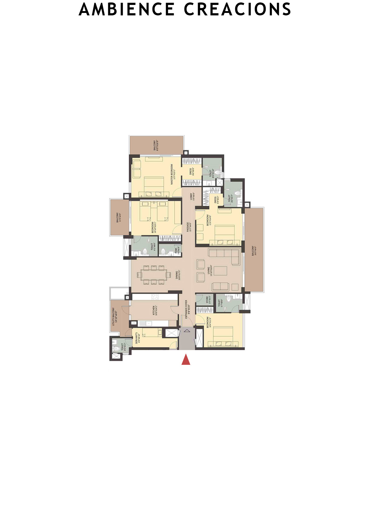 Ambience Creacions Tower O Unit 1 (Type 4) Floor Plan