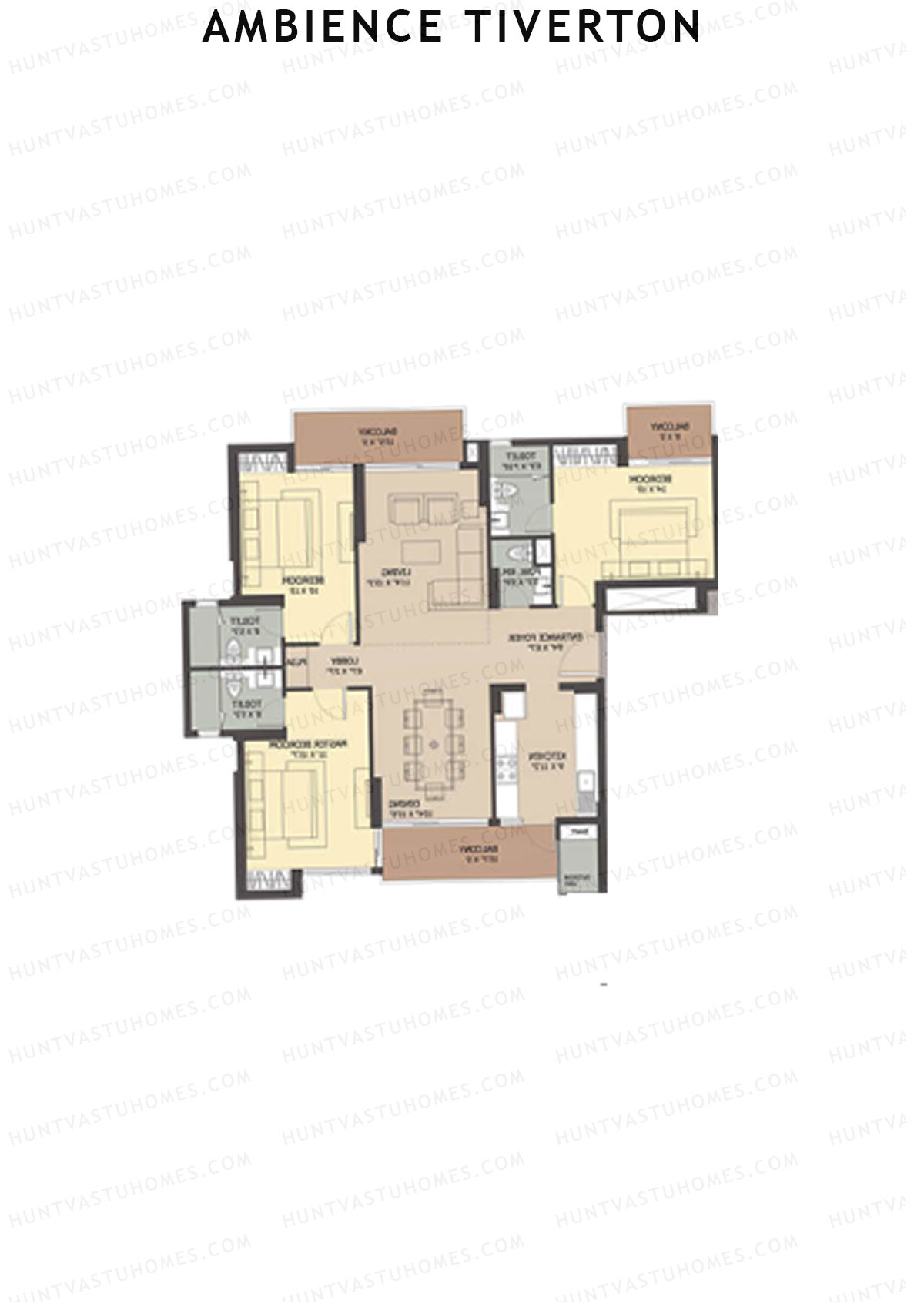 Ambience Tiverton Tower B Unit 2 Floor Plan