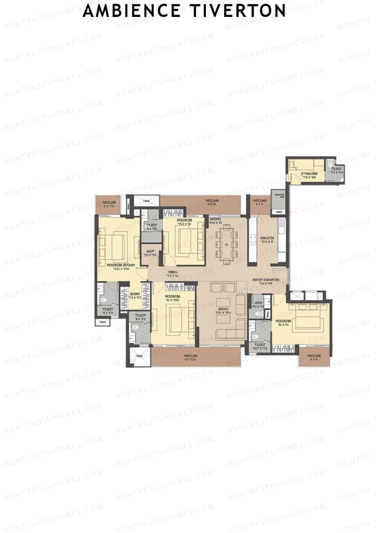 Ambience Tiverton Tower C Unit 1 Floor Plan