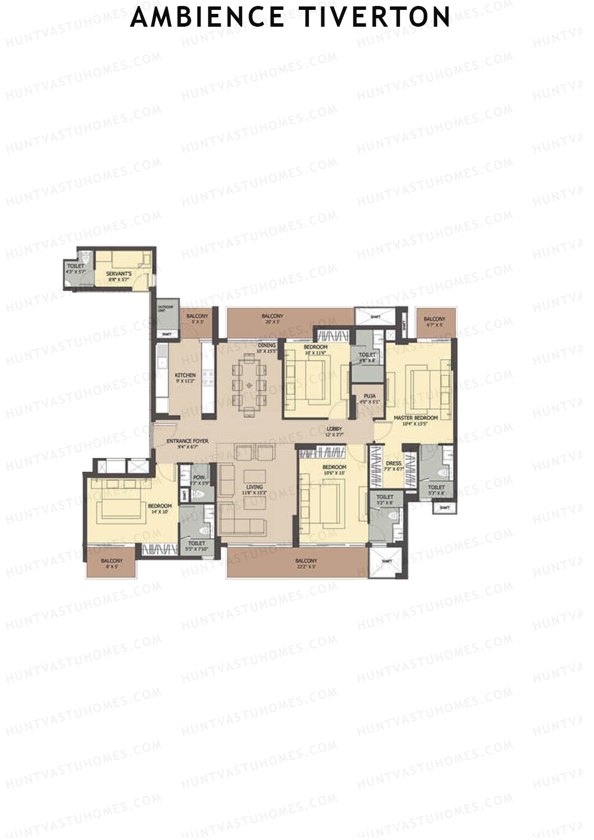 Ambience Tiverton Tower D Unit 2 Floor Plan