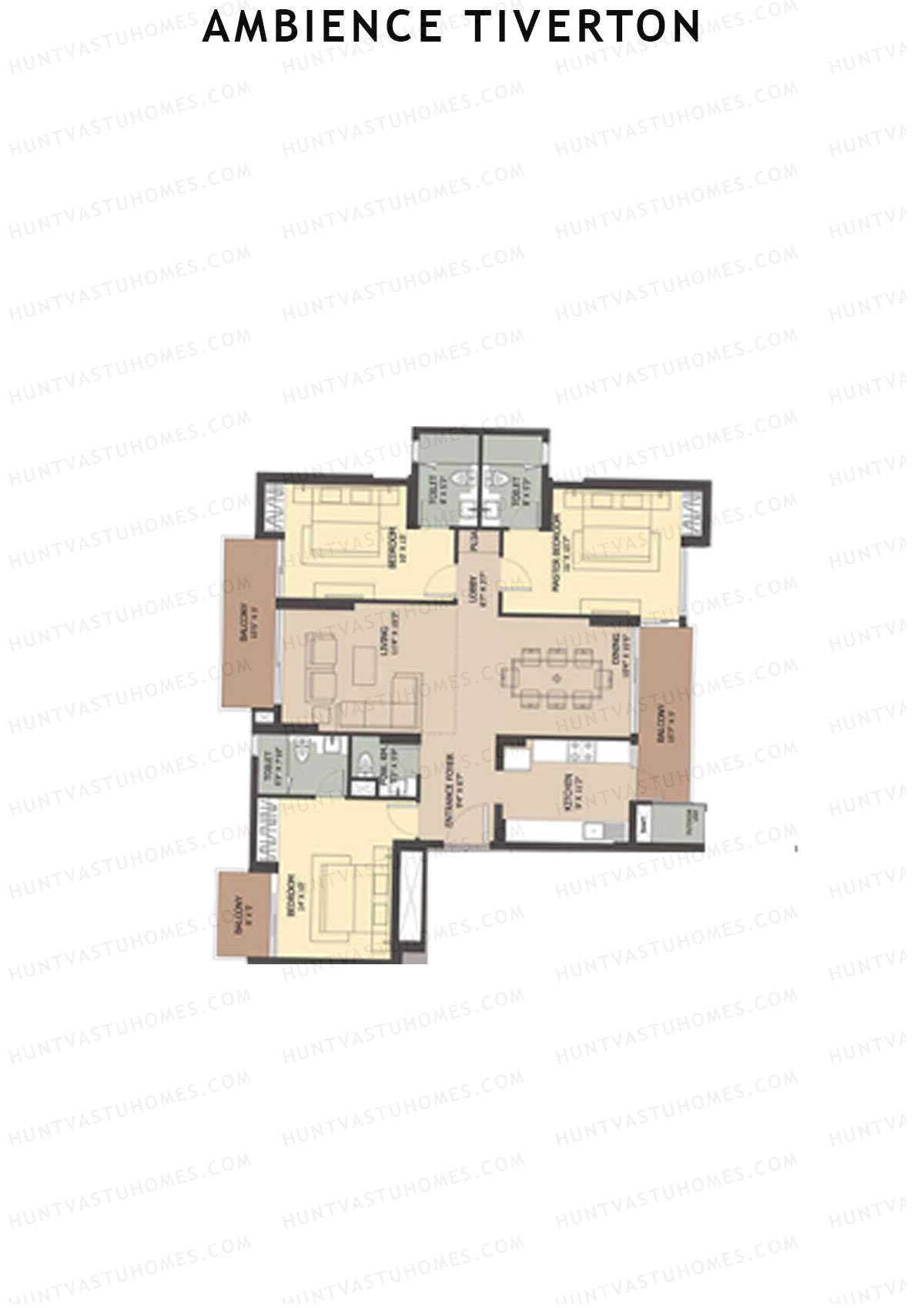 Ambience Tiverton Tower E Unit 1 Floor Plan