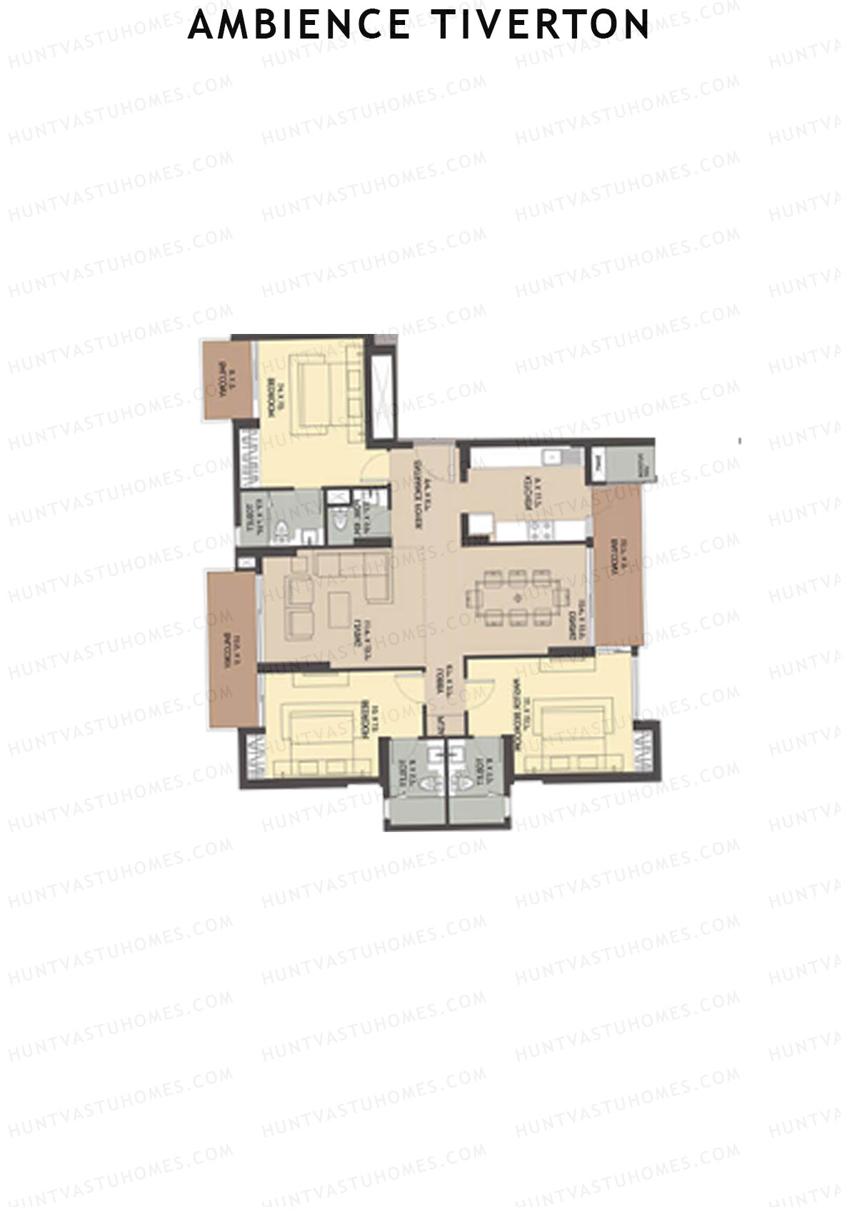 Ambience Tiverton Tower E Unit 2 Floor Plan
