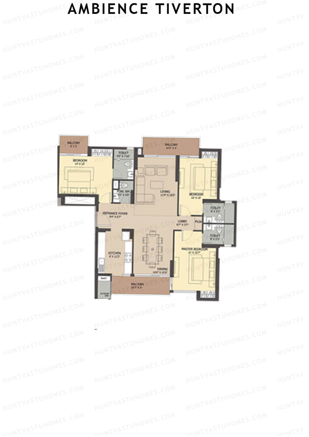 Ambience Tiverton Tower F Unit 1 Floor Plan