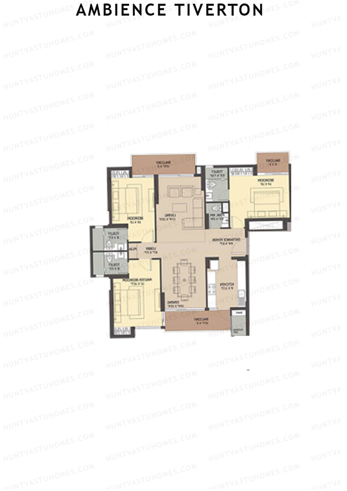 Ambience Tiverton Tower F Unit 2 Floor Plan
