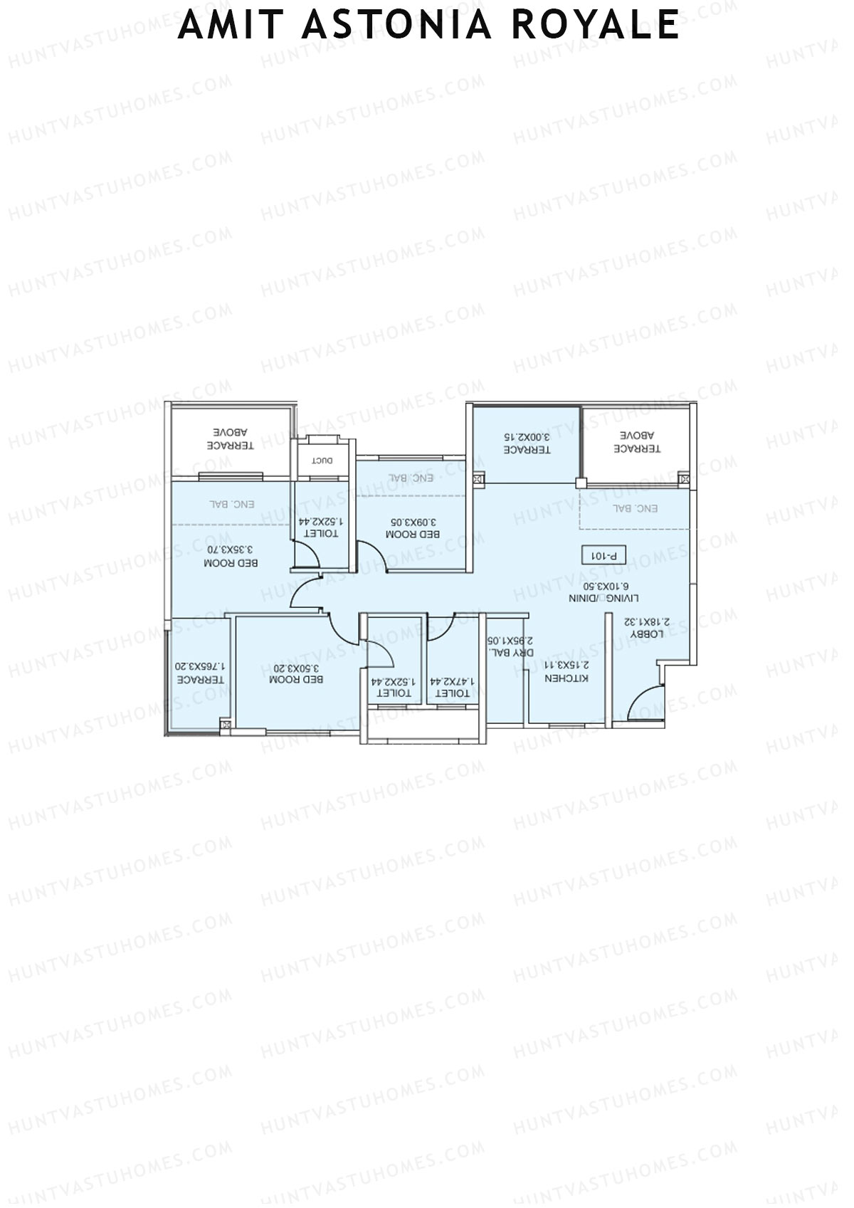 Amit Astonia Royale Tower P Unit 1 Floor Plan