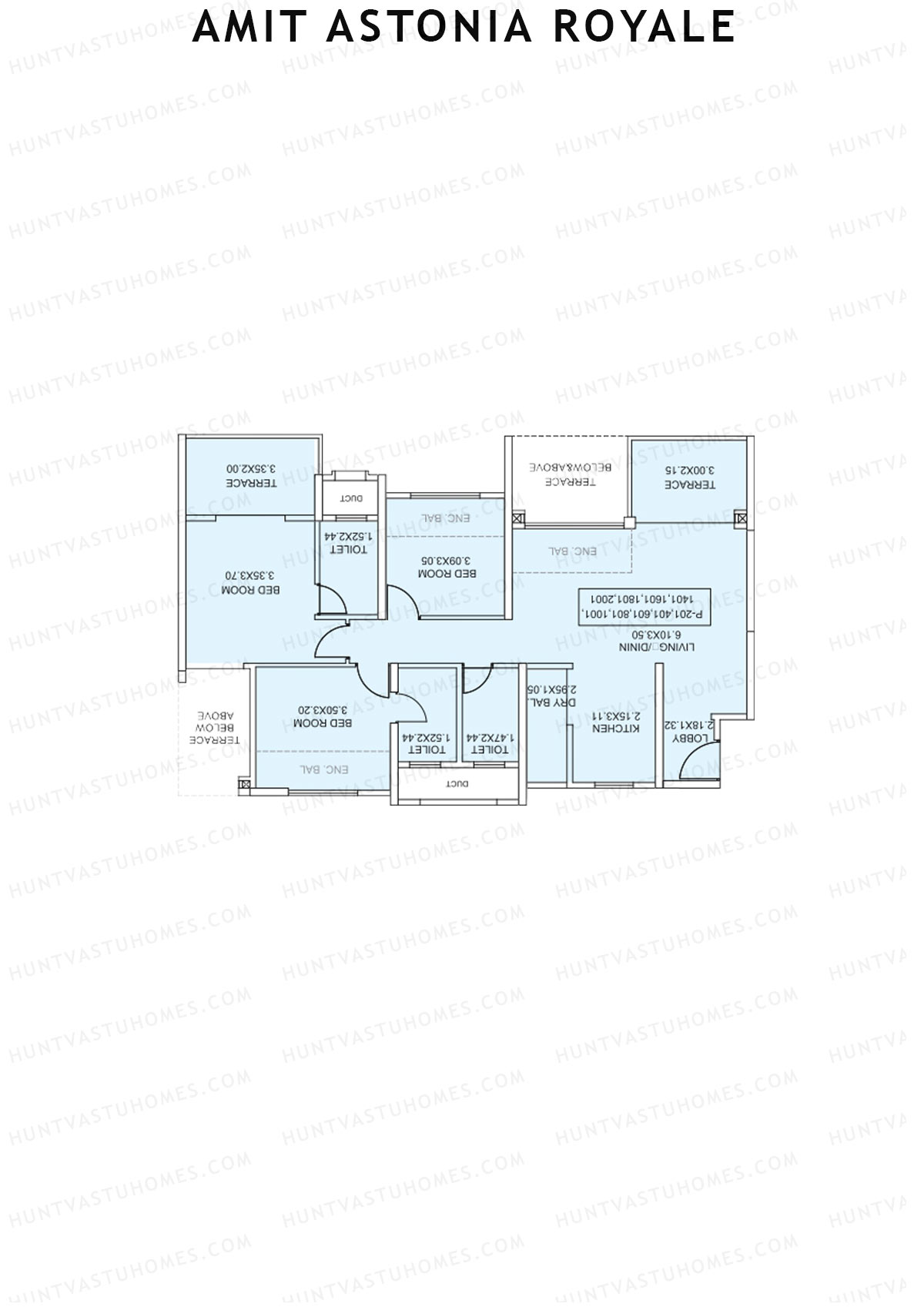 Amit Astonia Royale Tower P Unit 1 (Type 3) Floor Plan