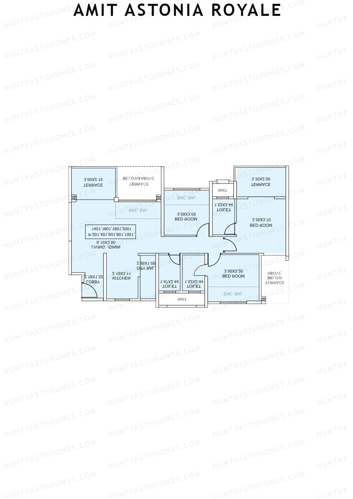 Amit Astonia Royale Tower P Unit 2 (Type 3) Floor Plan