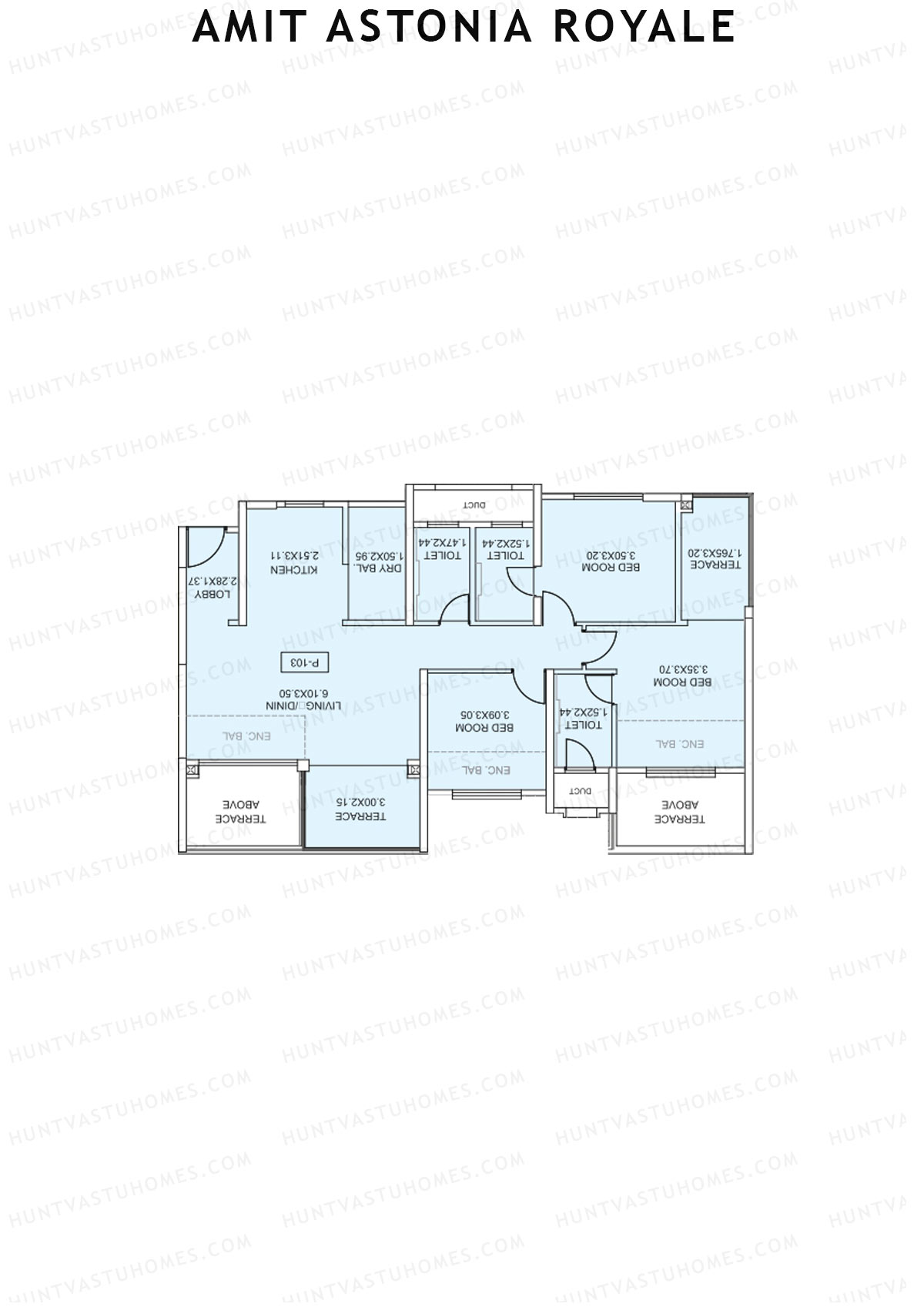 Amit Astonia Royale Tower P Unit 3 (Type 2) Floor Plan