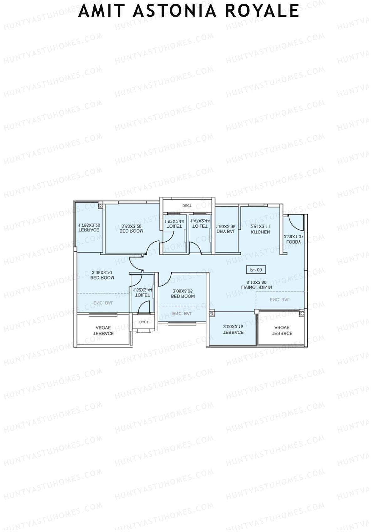 Amit Astonia Royale Tower P Unit 4 (Type 2) Floor Plan