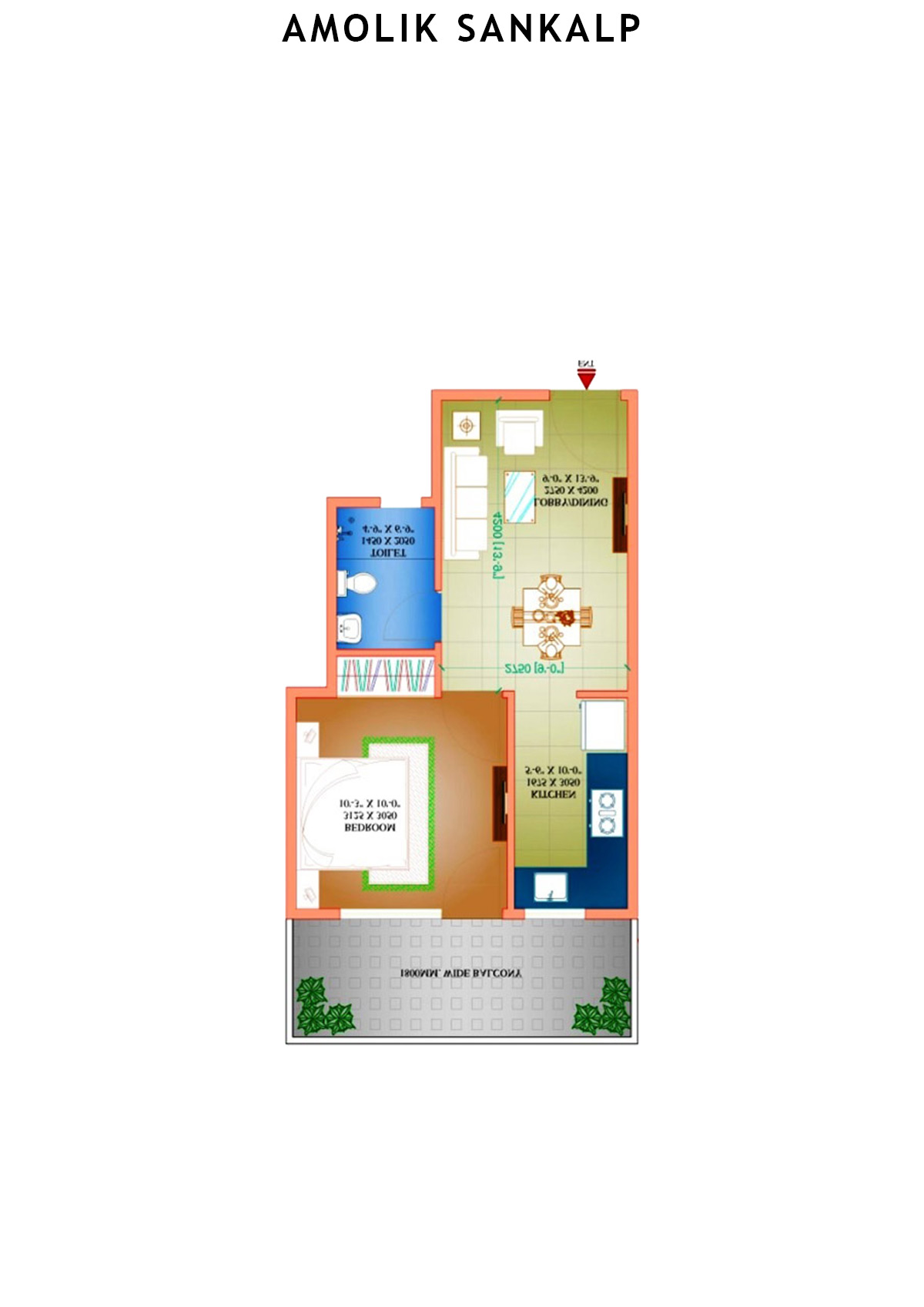 Amolik Sankalp Tower 11 Unit 5 (Type 2) Floor Plan