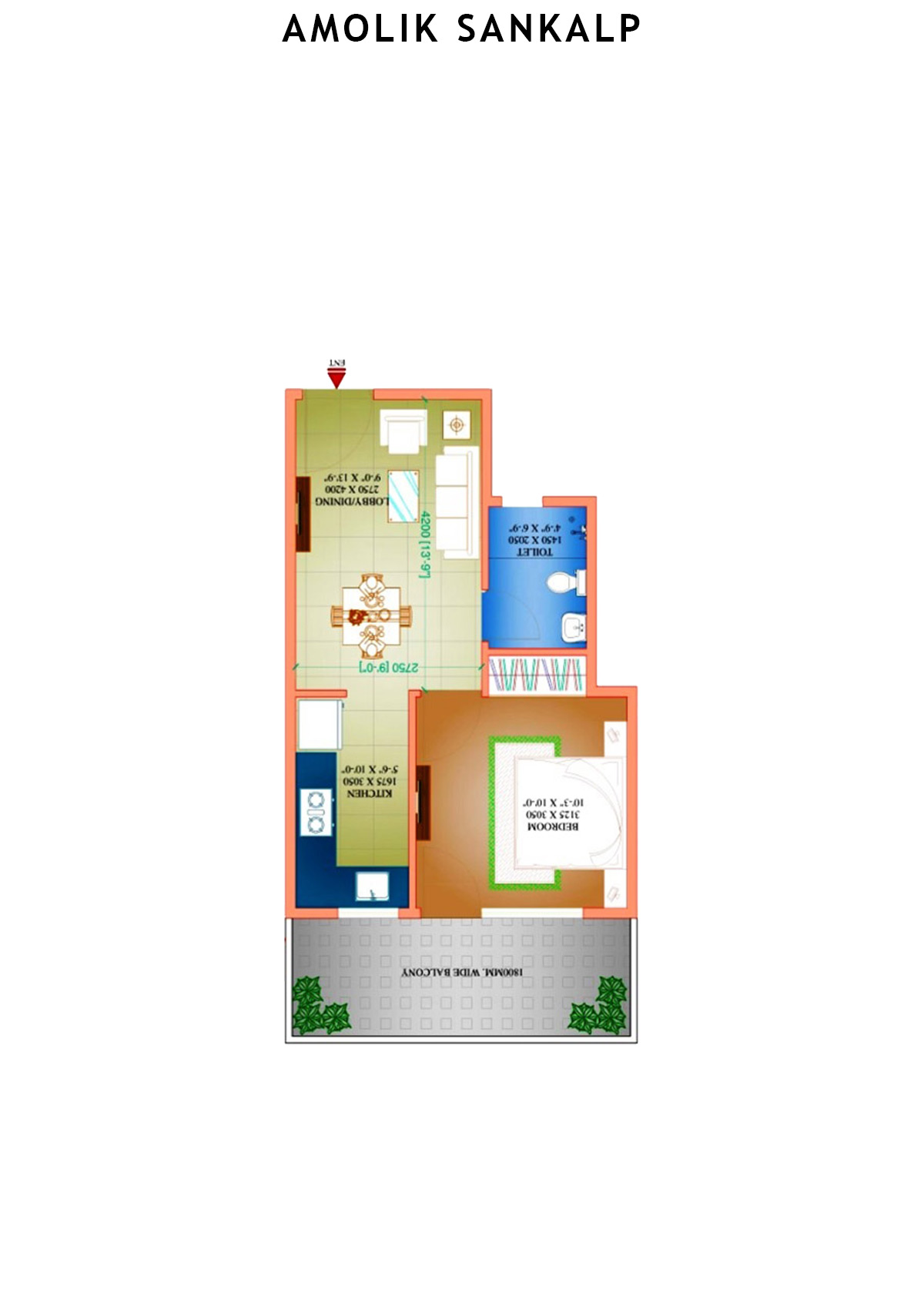 Amolik Sankalp Tower 12 Unit 11 (Type 2) Floor Plan