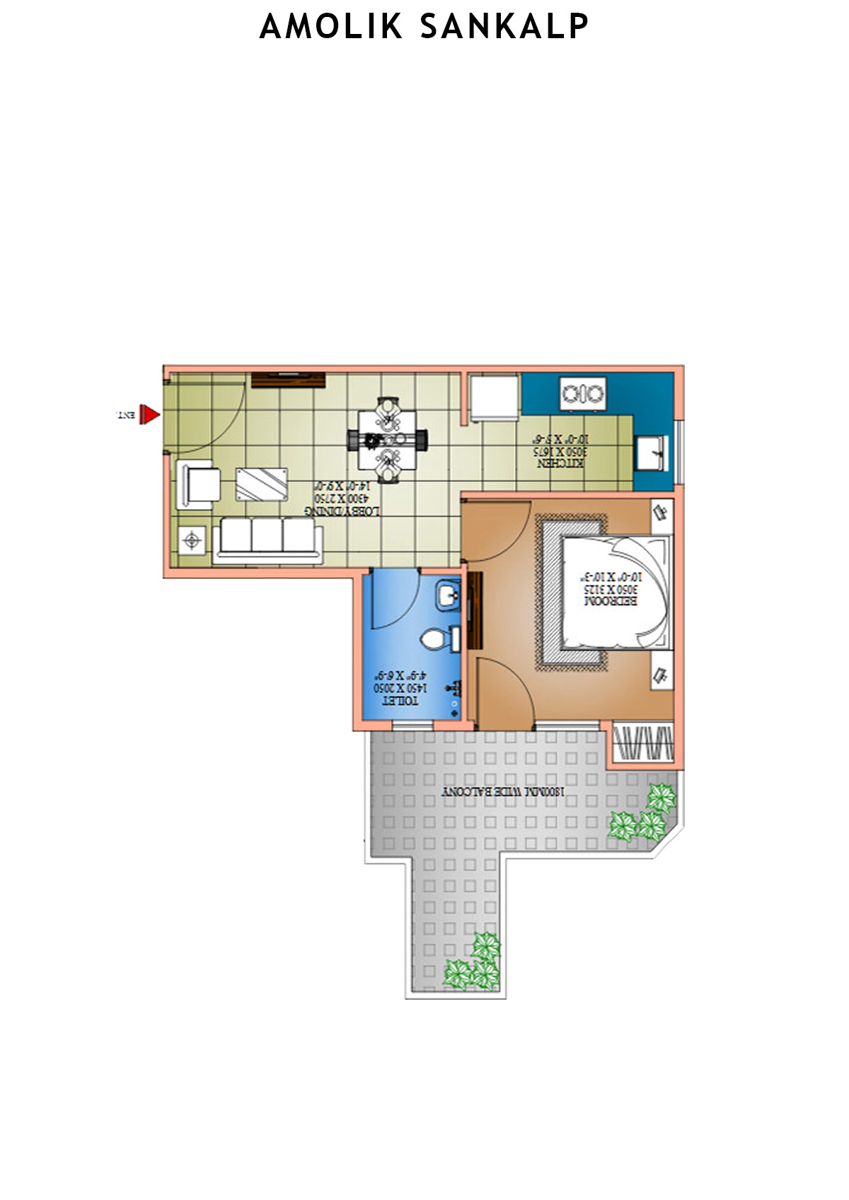 Amolik Sankalp Tower 12 Unit 12 (Type 3) Floor Plan