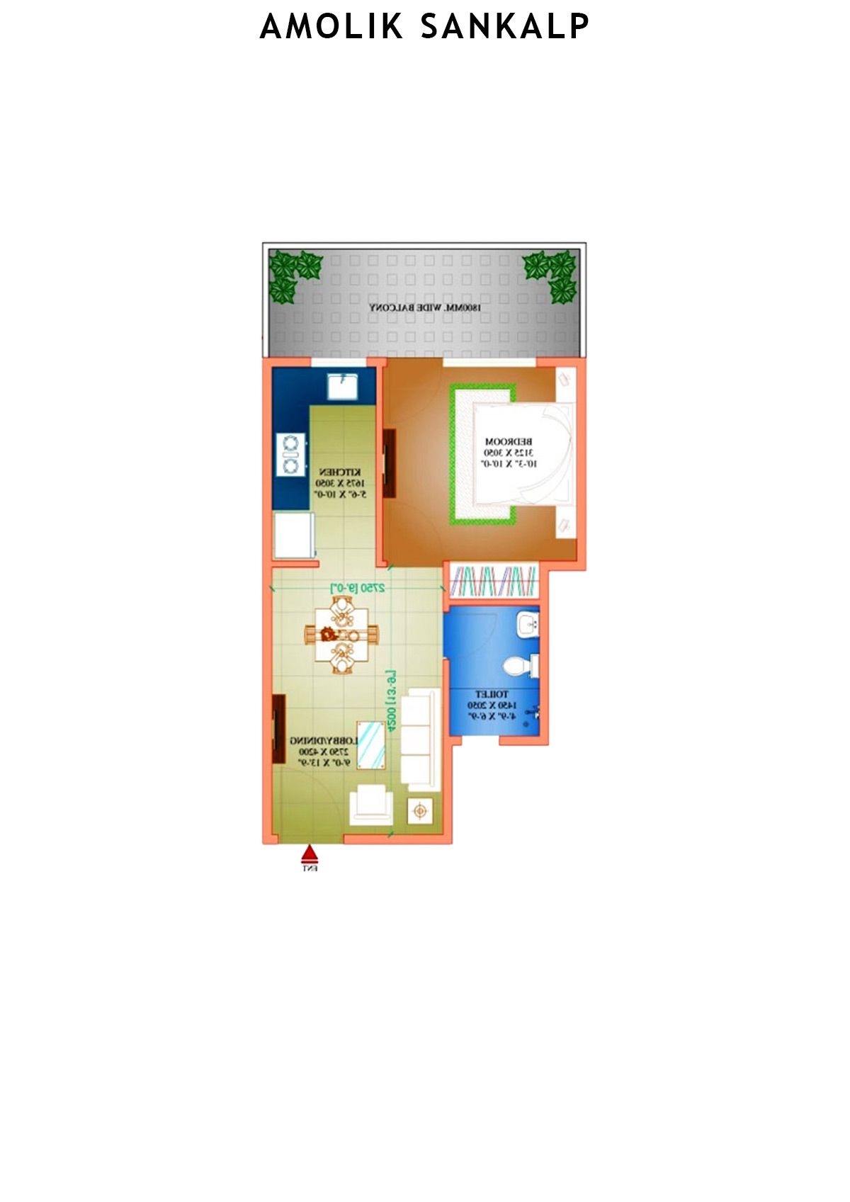 Amolik Sankalp Tower 12 Unit 14 (Type 2) Floor Plan
