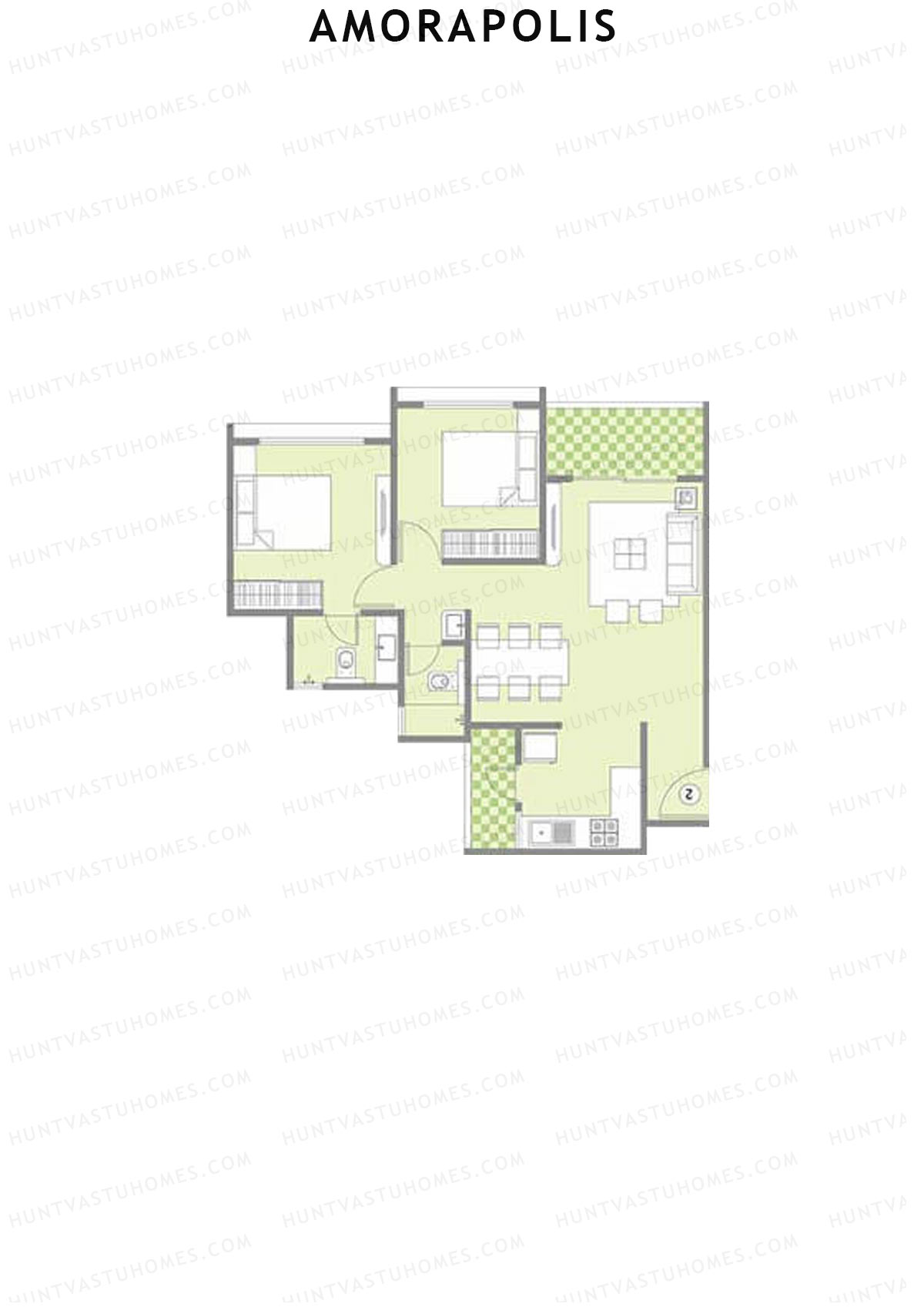 Amorapolis Wing B Unit 4 Floor Plan