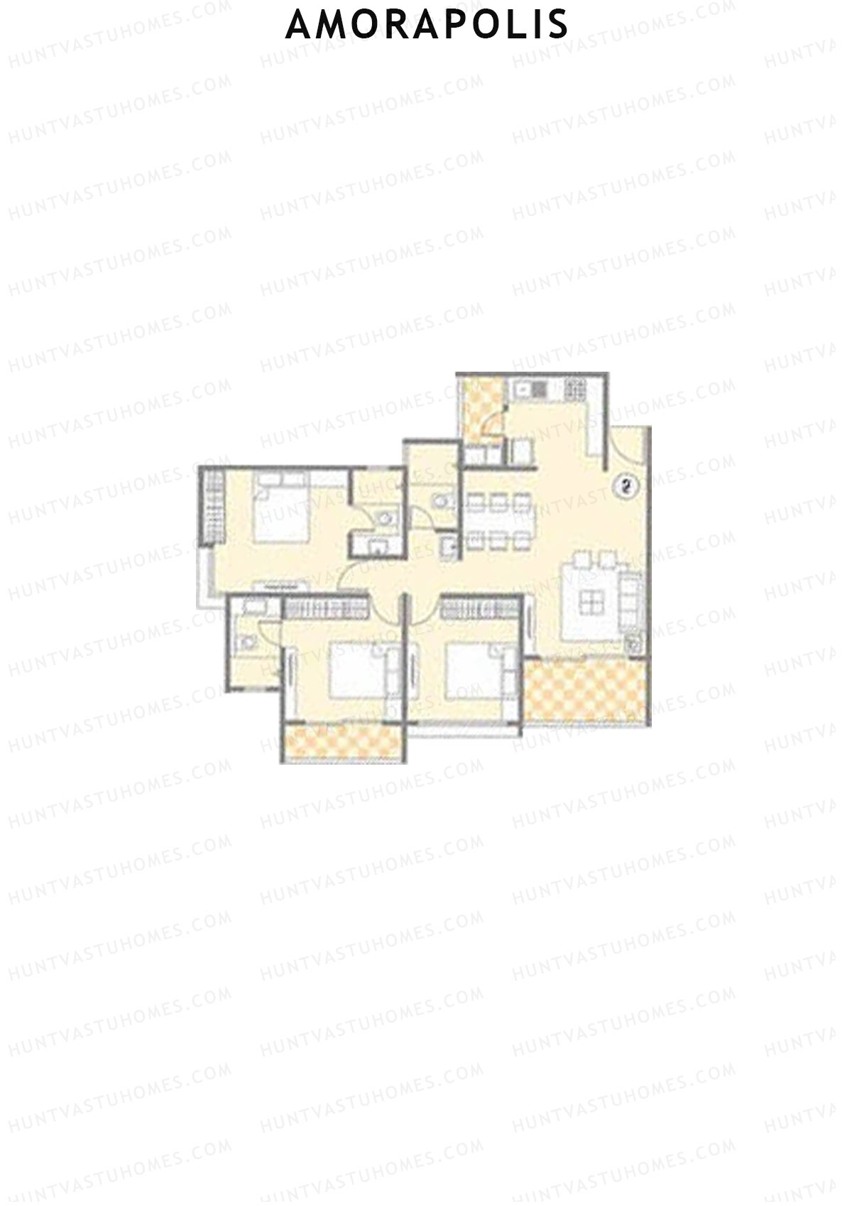 Amorapolis Wing C Unit 3 Floor Plan