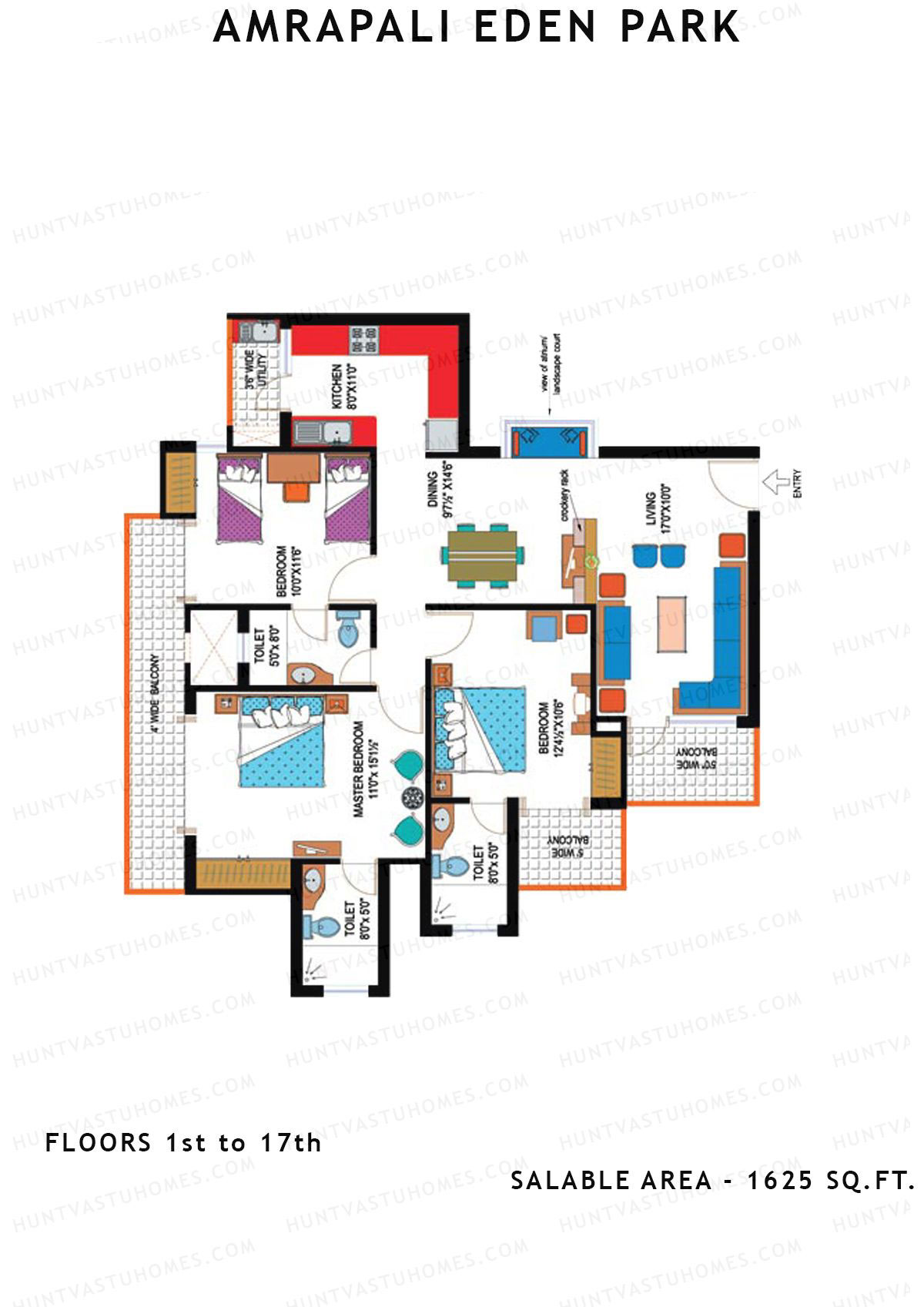 Amrapali Eden Park Tower A Unit 2 Floor Plan