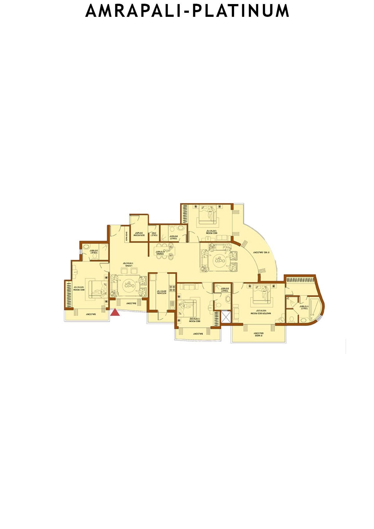 Amrapali Platinum Tower A Unit 2 Floor Plan