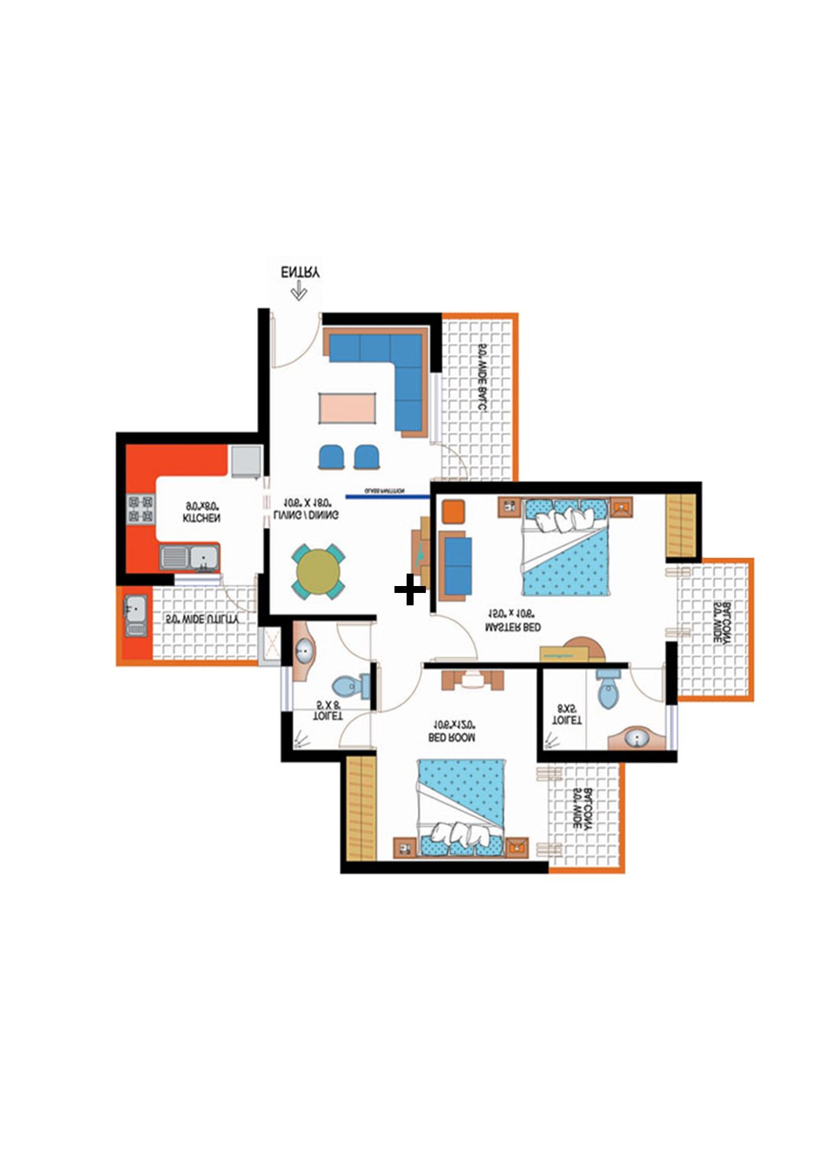 Amrapali Sapphire Tower D Unit 4 Floor Plan