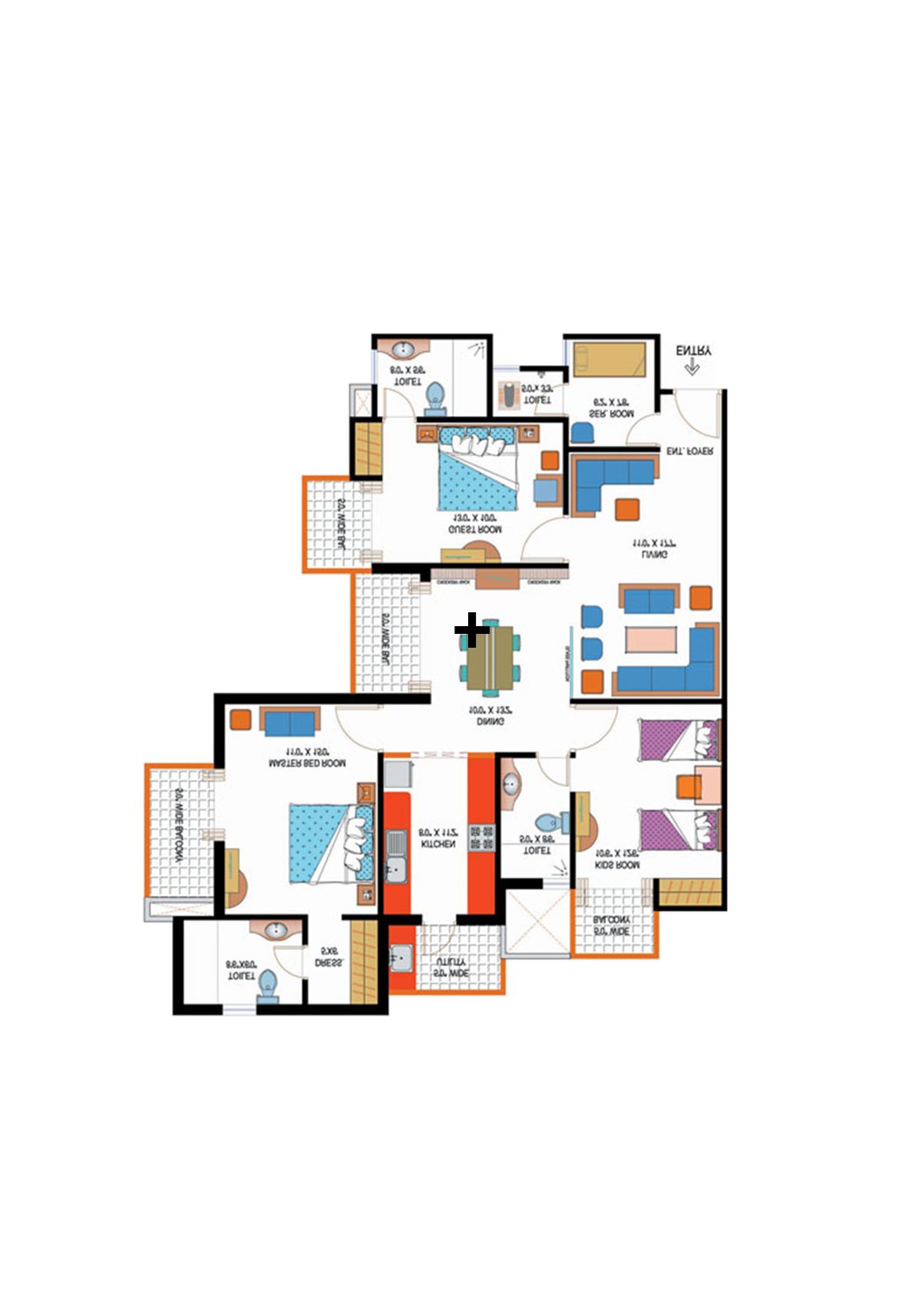 Amrapali Sapphire Tower G Unit 6 Floor Plan