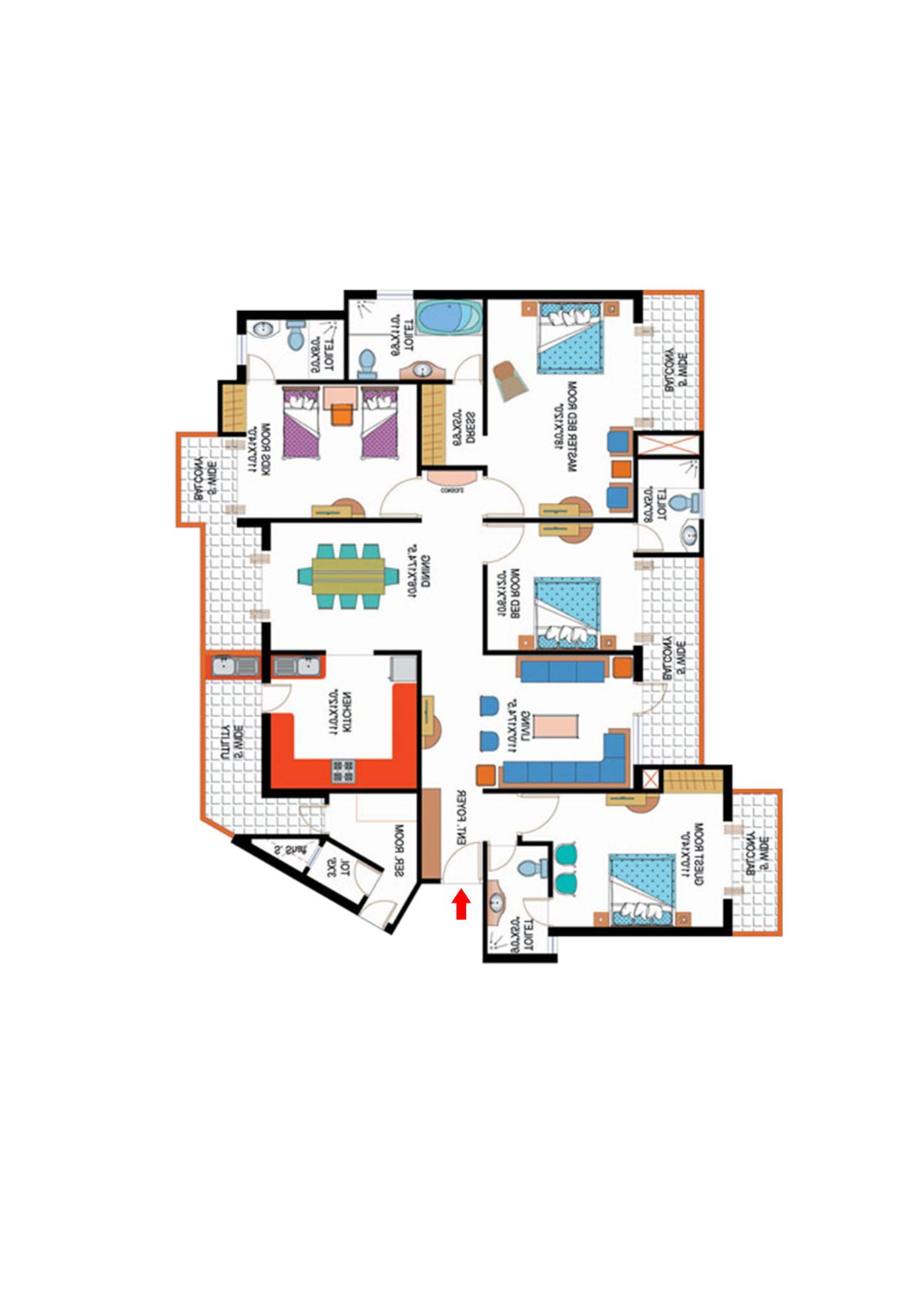 Amrapali Sapphire Tower A Unit 2 Floor Plan
