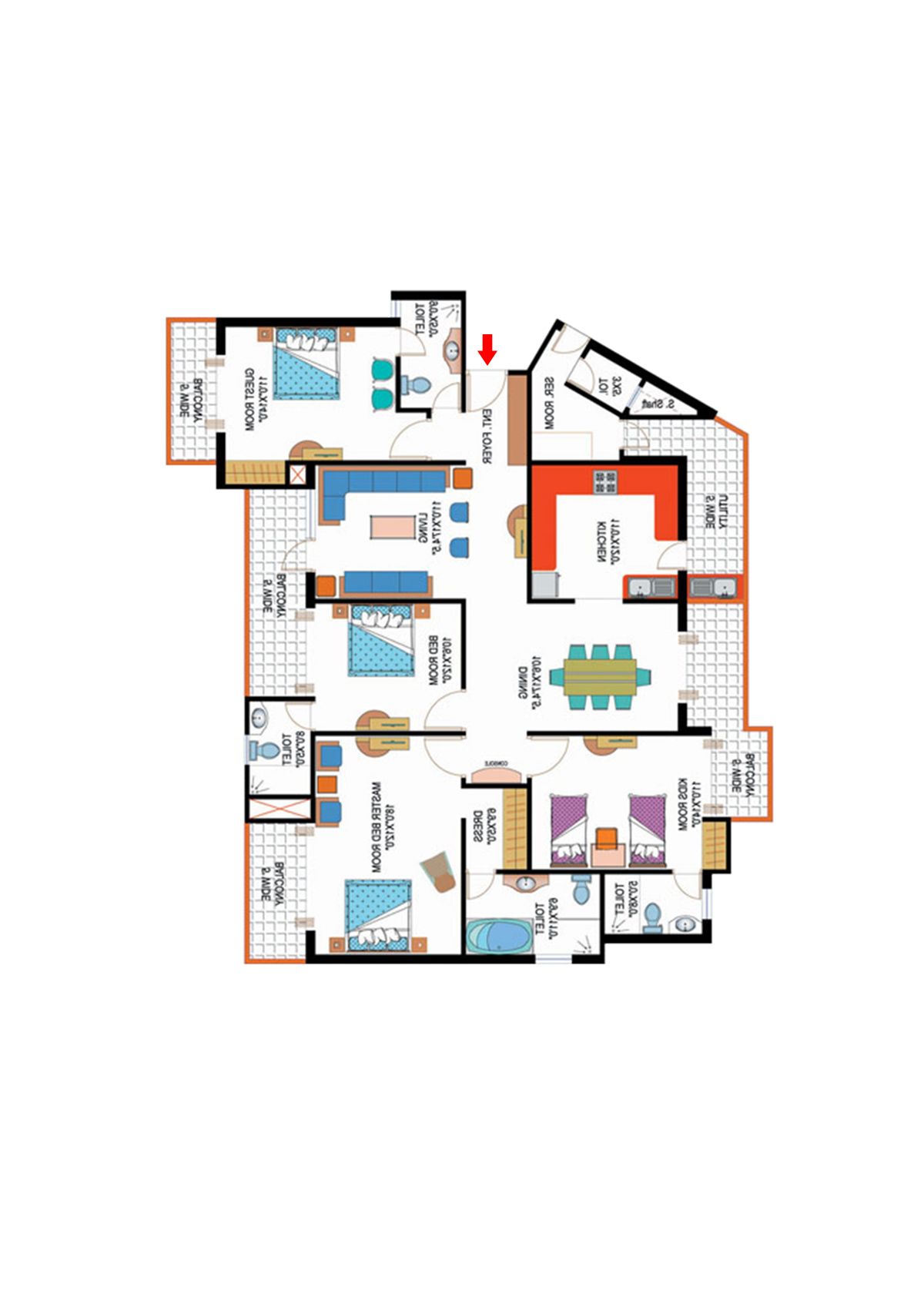 Amrapali Sapphire Tower J Unit 1 Floor Plan