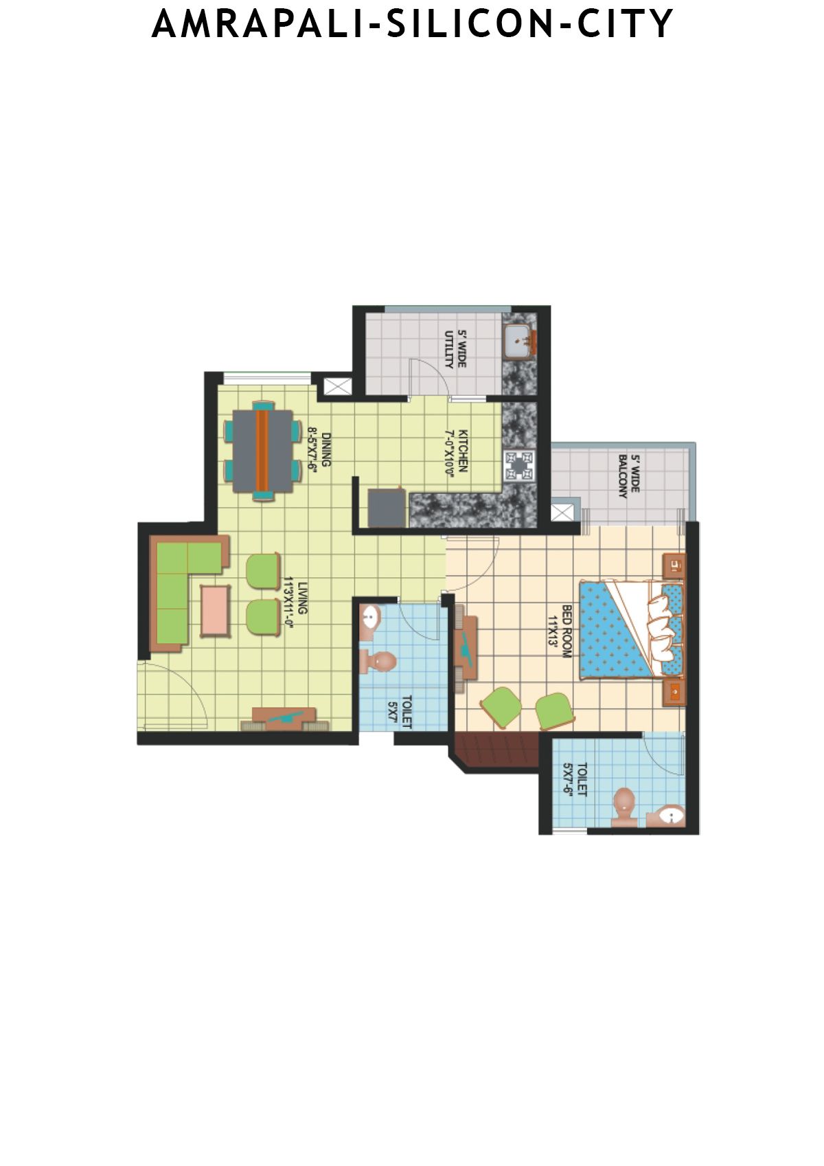 Amrapali Silicon City Tower B Unit 4 Floor Plan