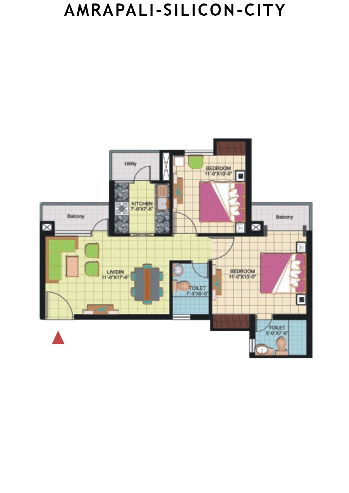 Amrapali Silicon City Tower X Unit 4 Floor Plan