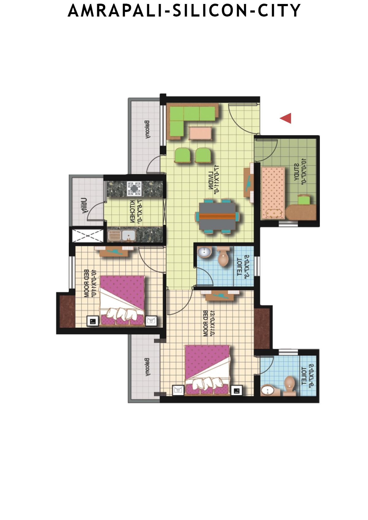 Amrapali Silicon City Tower A Unit 2 Floor Plan