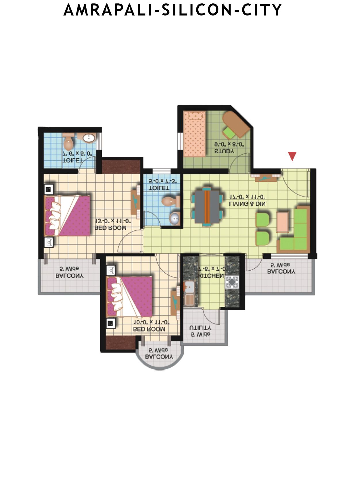 Amrapali Silicon City Tower A1 Unit 5 Floor Plan